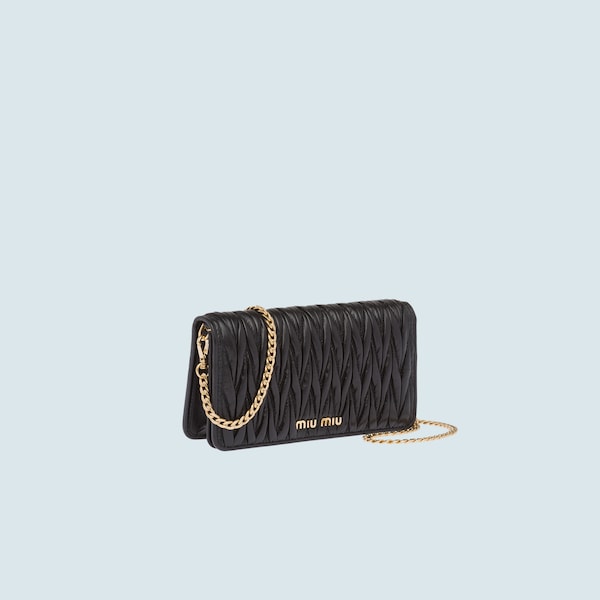 matelassé leather mini bag miu miu