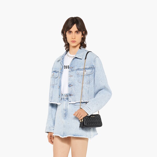 マテラッセレザー ミニバッグ ブラック Miu Miu