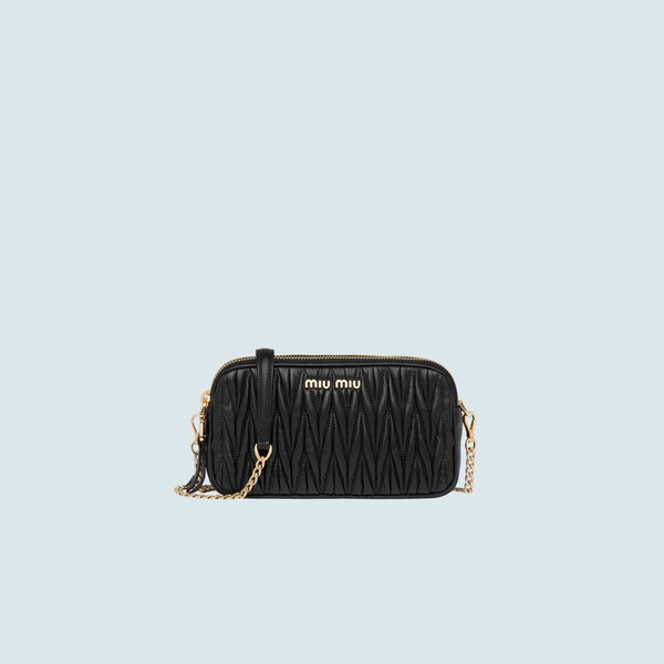 マテラッセレザー ミニバッグ ブラック Miu Miu マテラッセレザー ミニバッグ ブラック Miu Miu