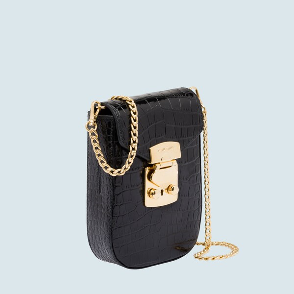 crocodile print bag