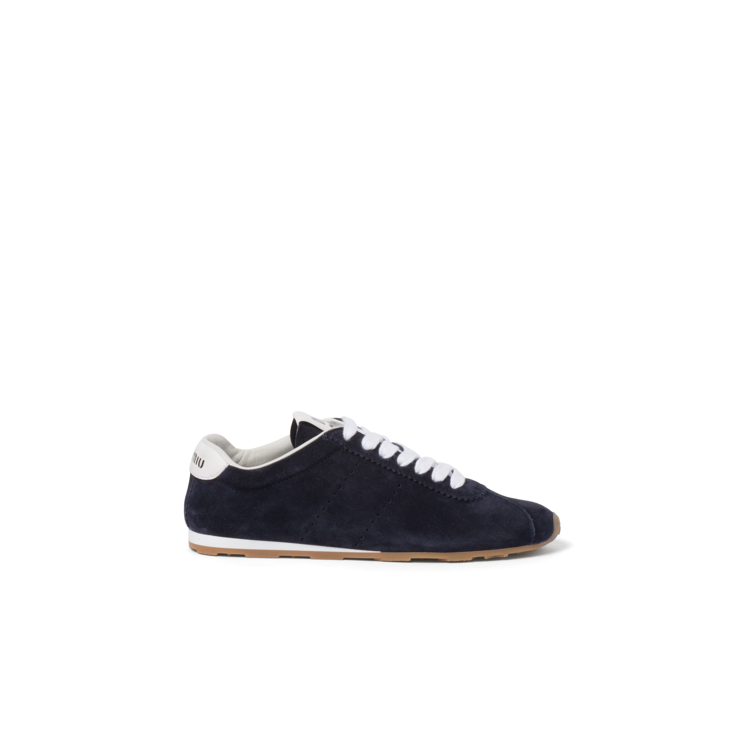 Miu Miu Plume Low Top Sneakers Technical Fabric In Black