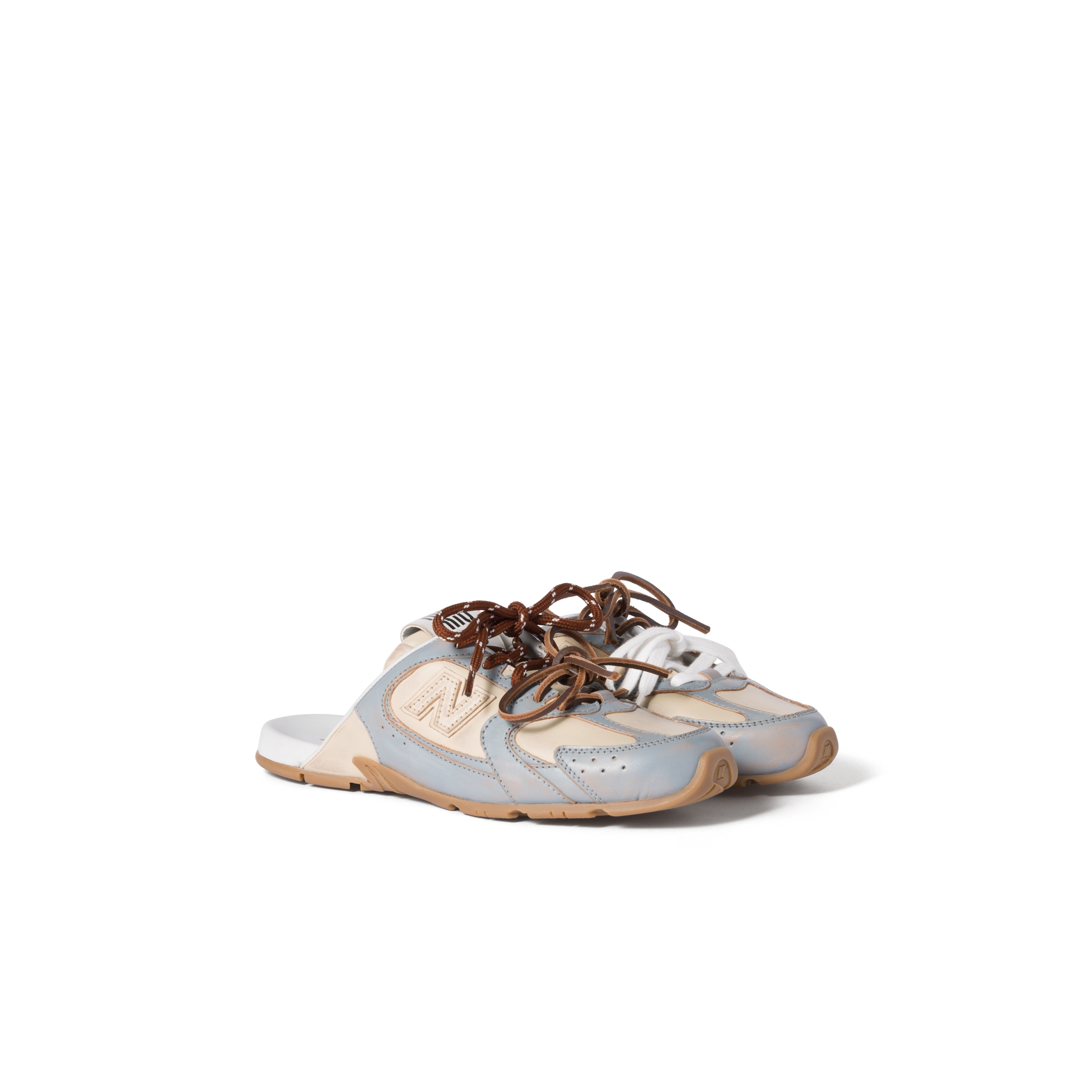 Mules New Balance X Miu Miu 530 sl, Femme, Bleu Ciel/gris Travertin, Taille 35