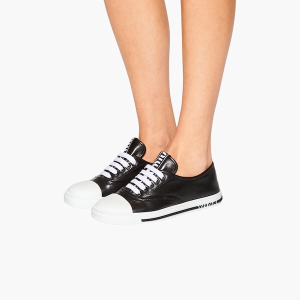 ナッパレザー スニーカー ブラック Miu Miu ナッパレザー スニーカー ブラック Miu Miu