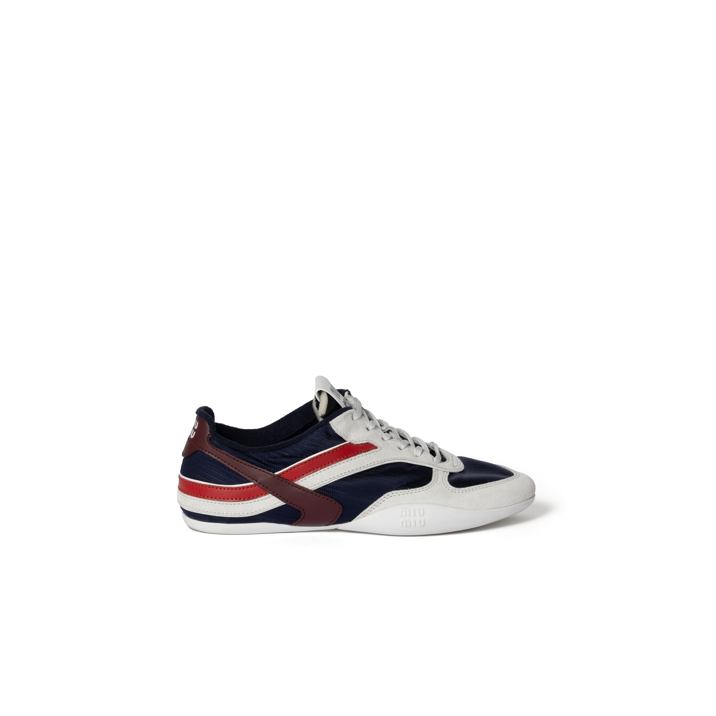 Miu Miu Multicolor Tech Fabric And Suede Gymnasium Sneakers In Multi