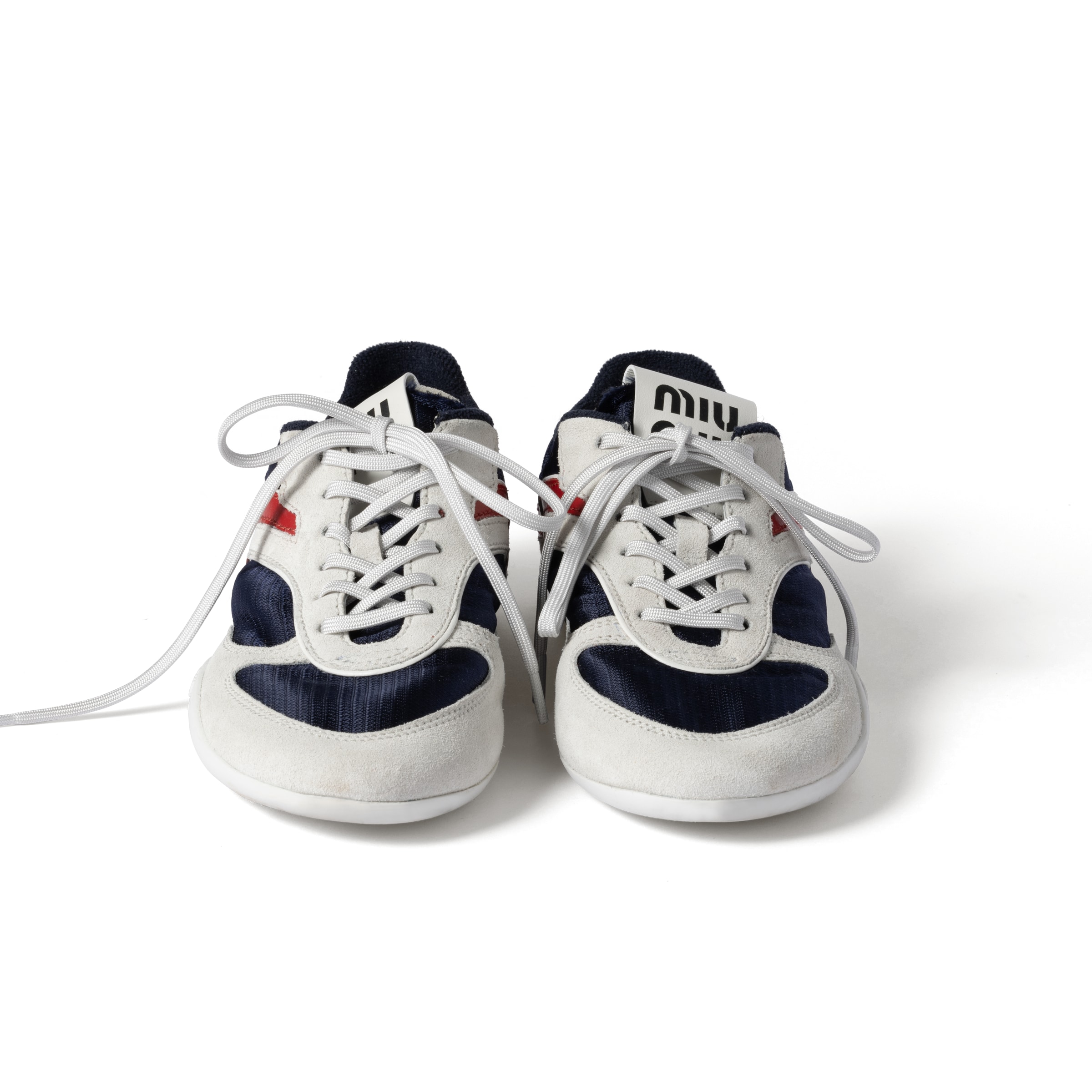 Miu Miu Multicolor Tech Fabric And Suede Gymnasium Sneakers In Multi