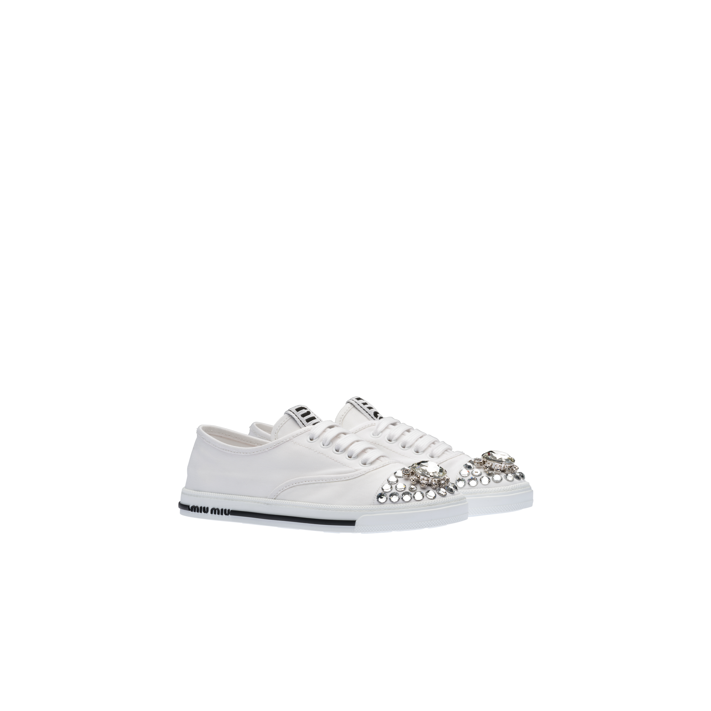 Miu miu gabardine sneakers clearance