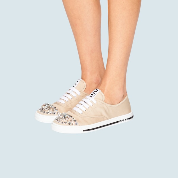 gabardine fabric sneakers