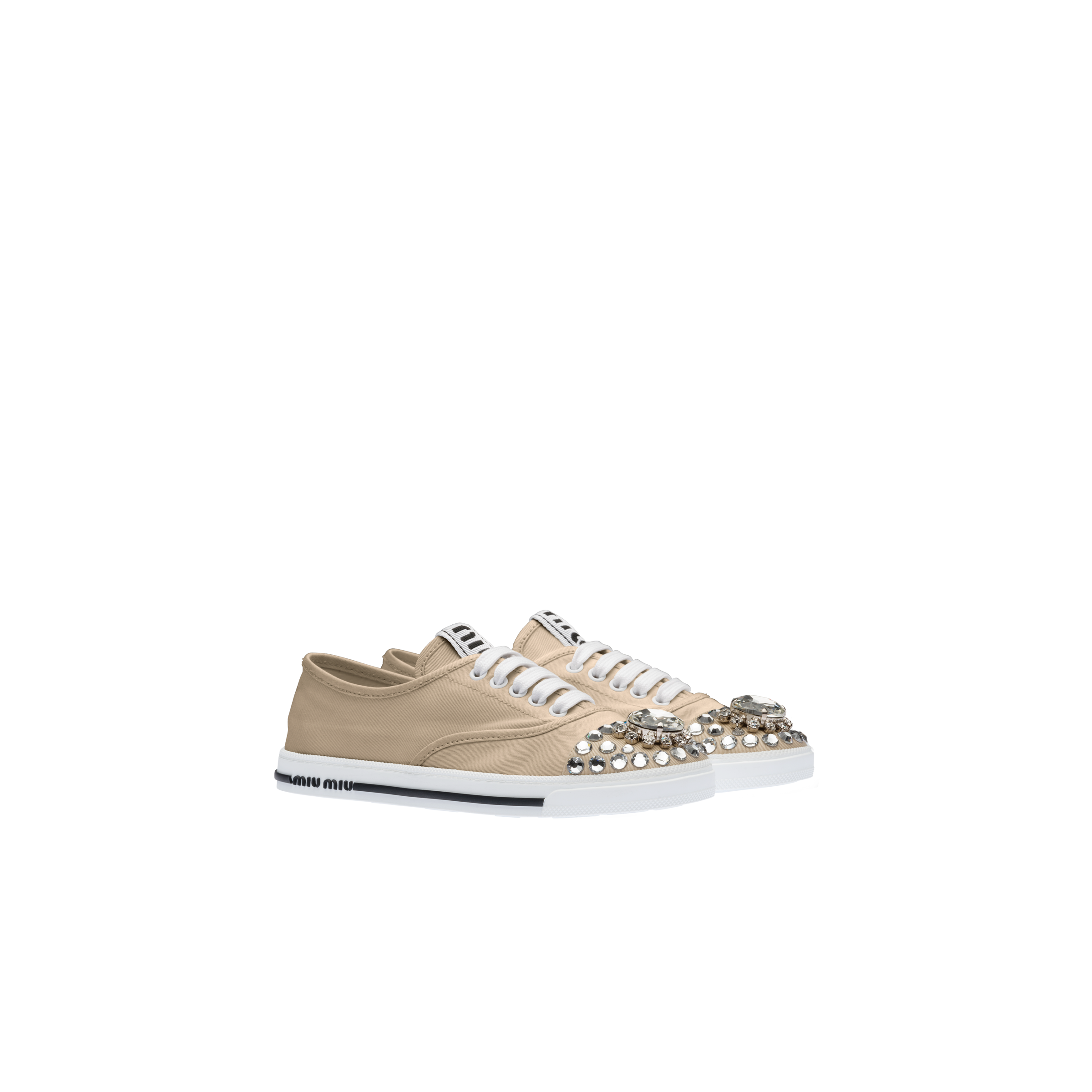 Miu miu gabardine sneakers clearance