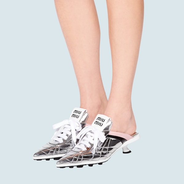 Miu miu silver sneakers
