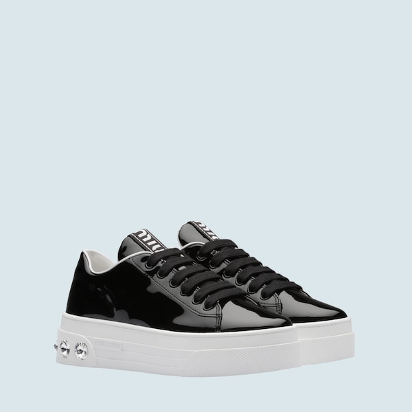 miu miu leather sneakers