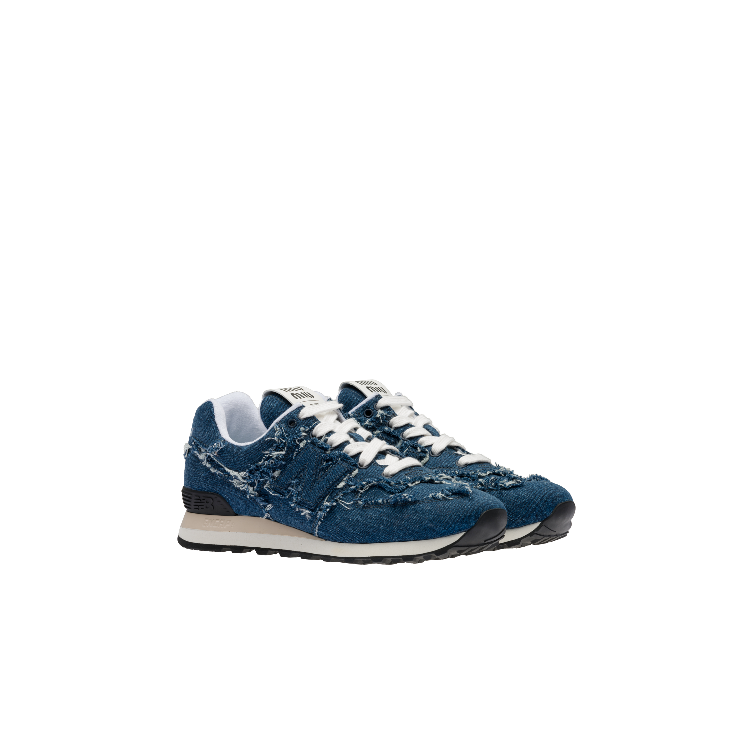 Miu Miu New Balance 574 X Denim Sneakers ModeSens