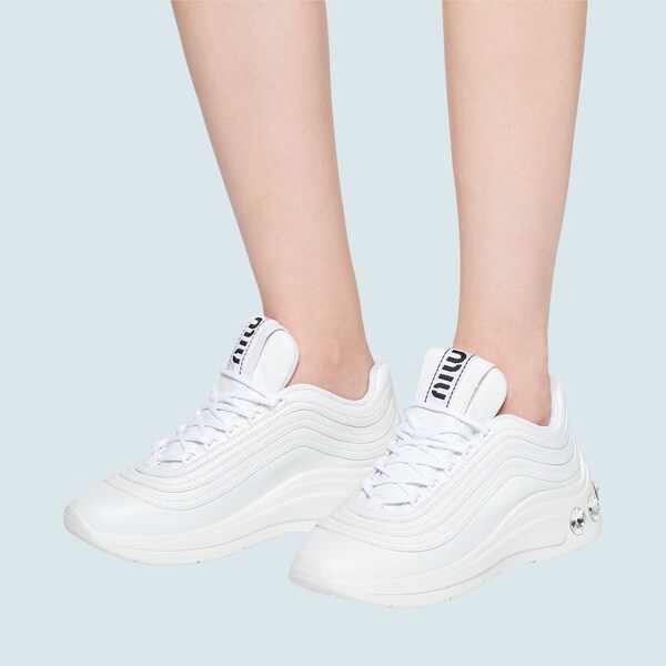 miu miu sneakers with crystals