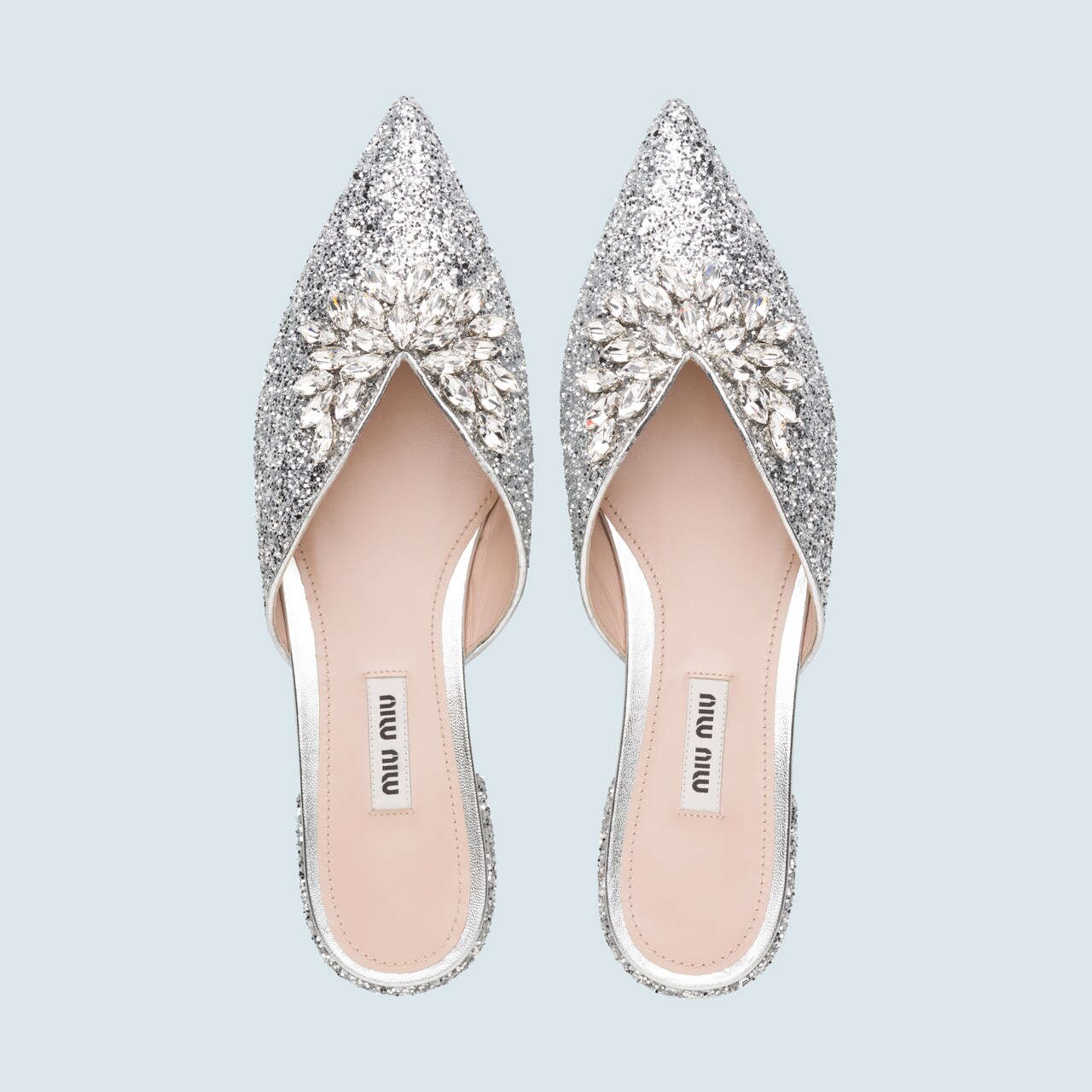 glitter mule shoes