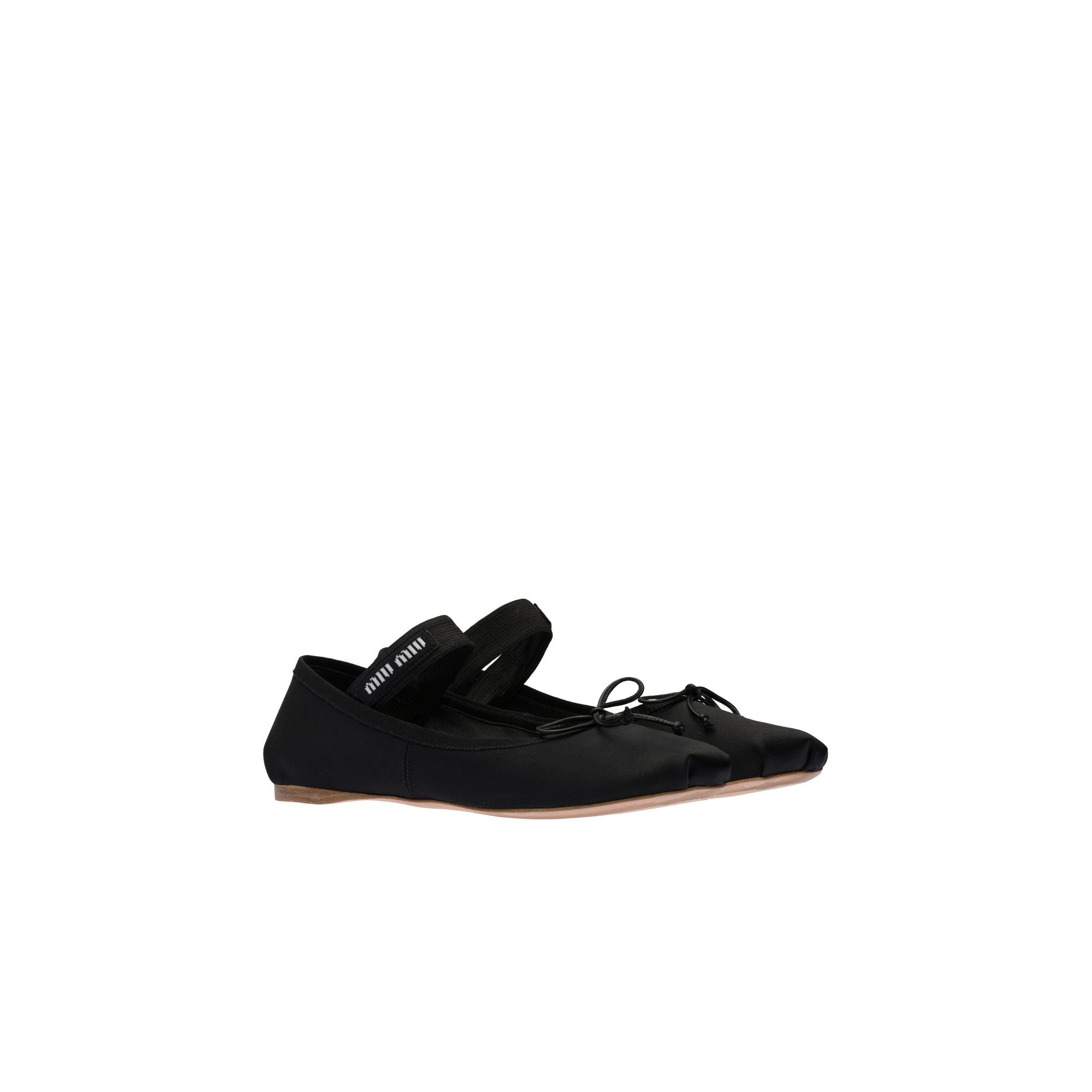 Black Satin ballerinas | MIU MIU