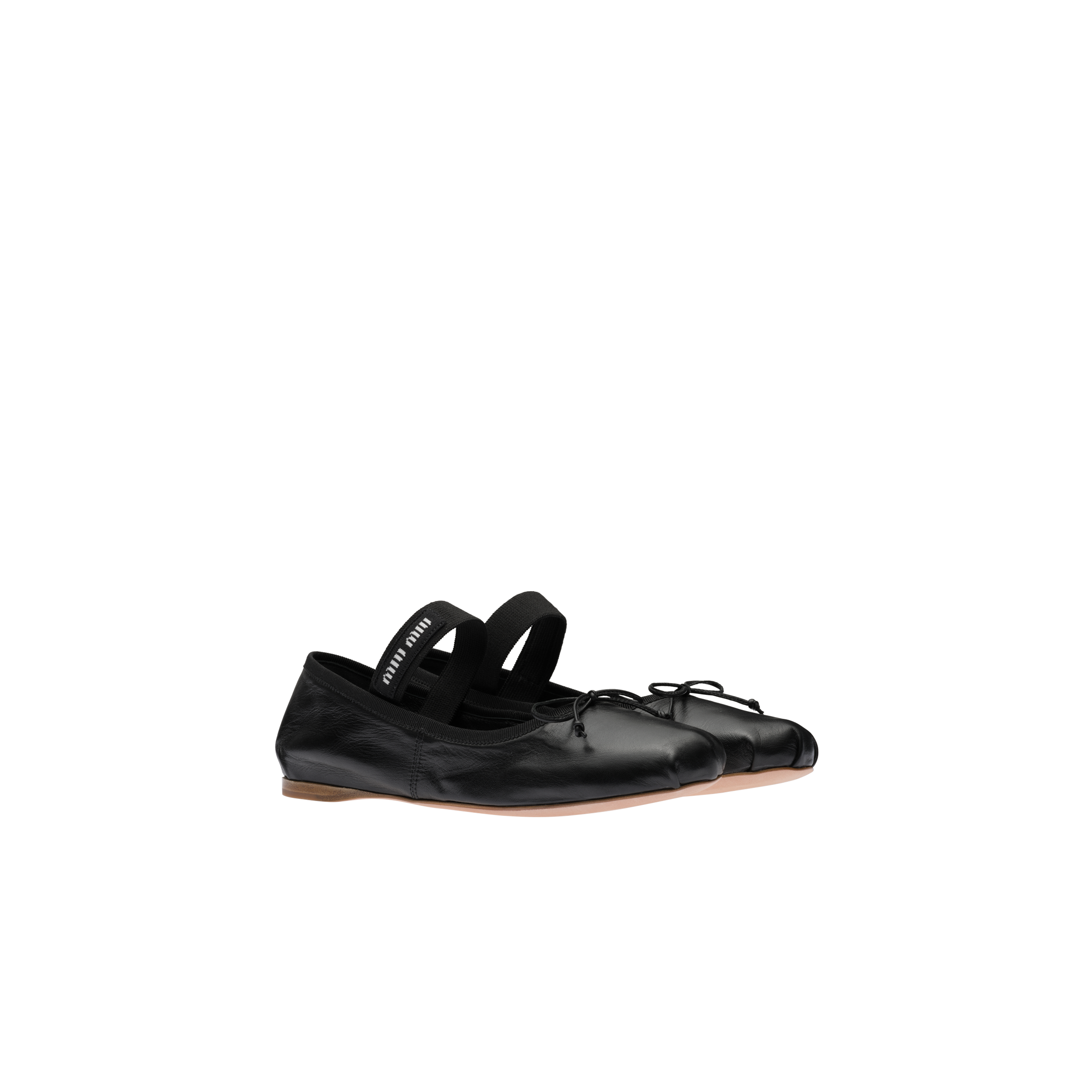 Leather ballerinas Black | Miu Miu