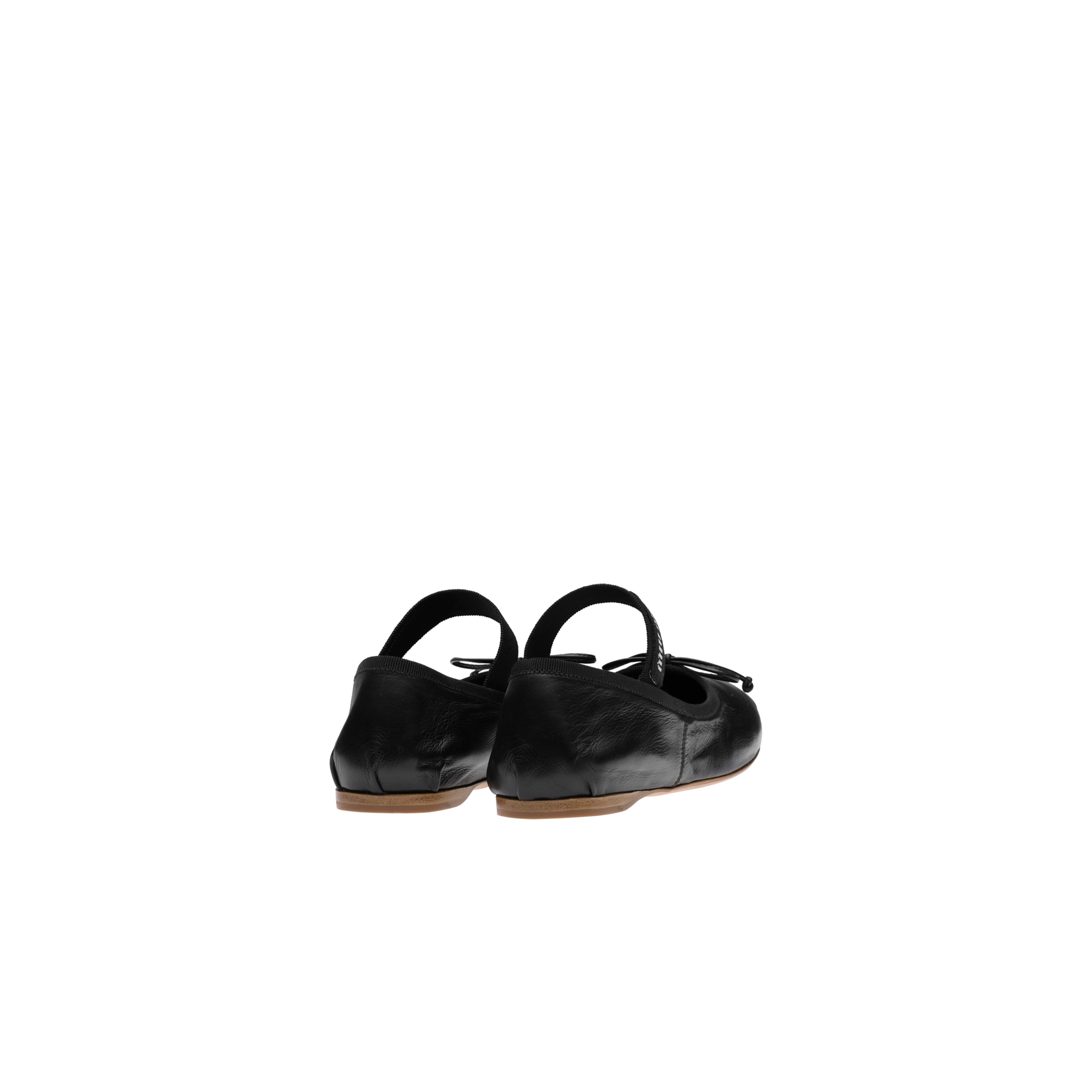 Miu Miu Logo-printed Bow Detailed Ballerina Shoes In Animal Print