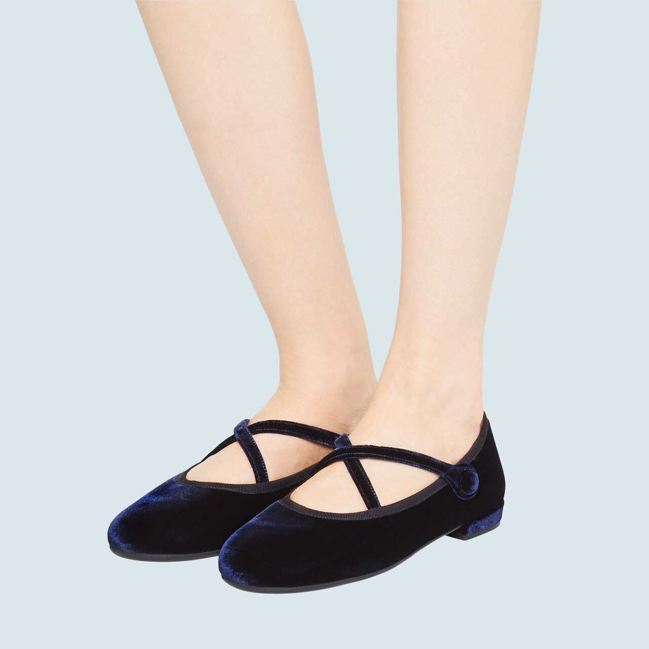 Velvet ballerinas clearance