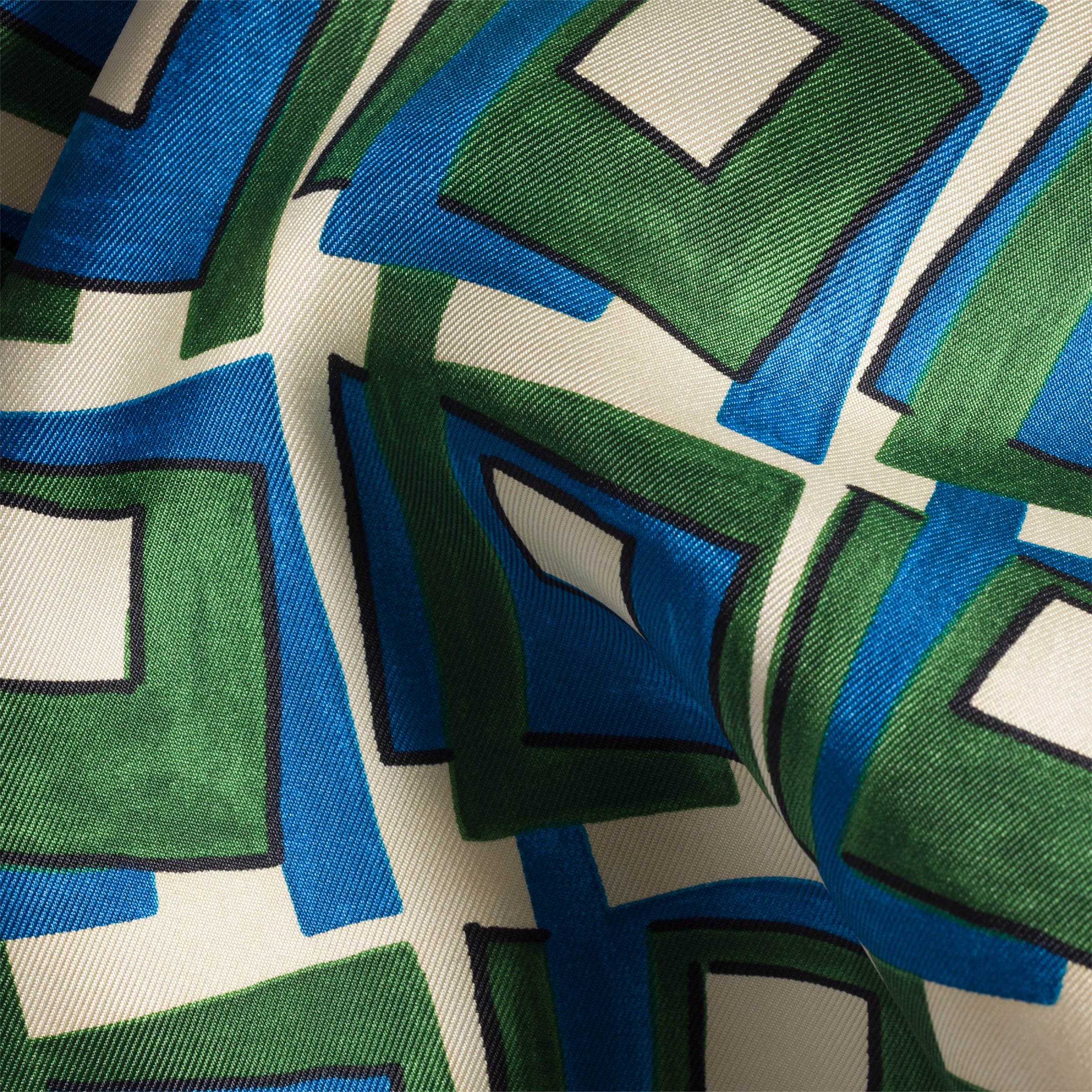 Miu Miu Printed Silk Scarf In Multi