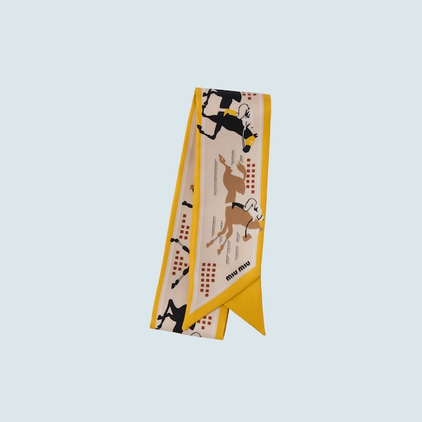 Printed silk scarf | Miu Miu