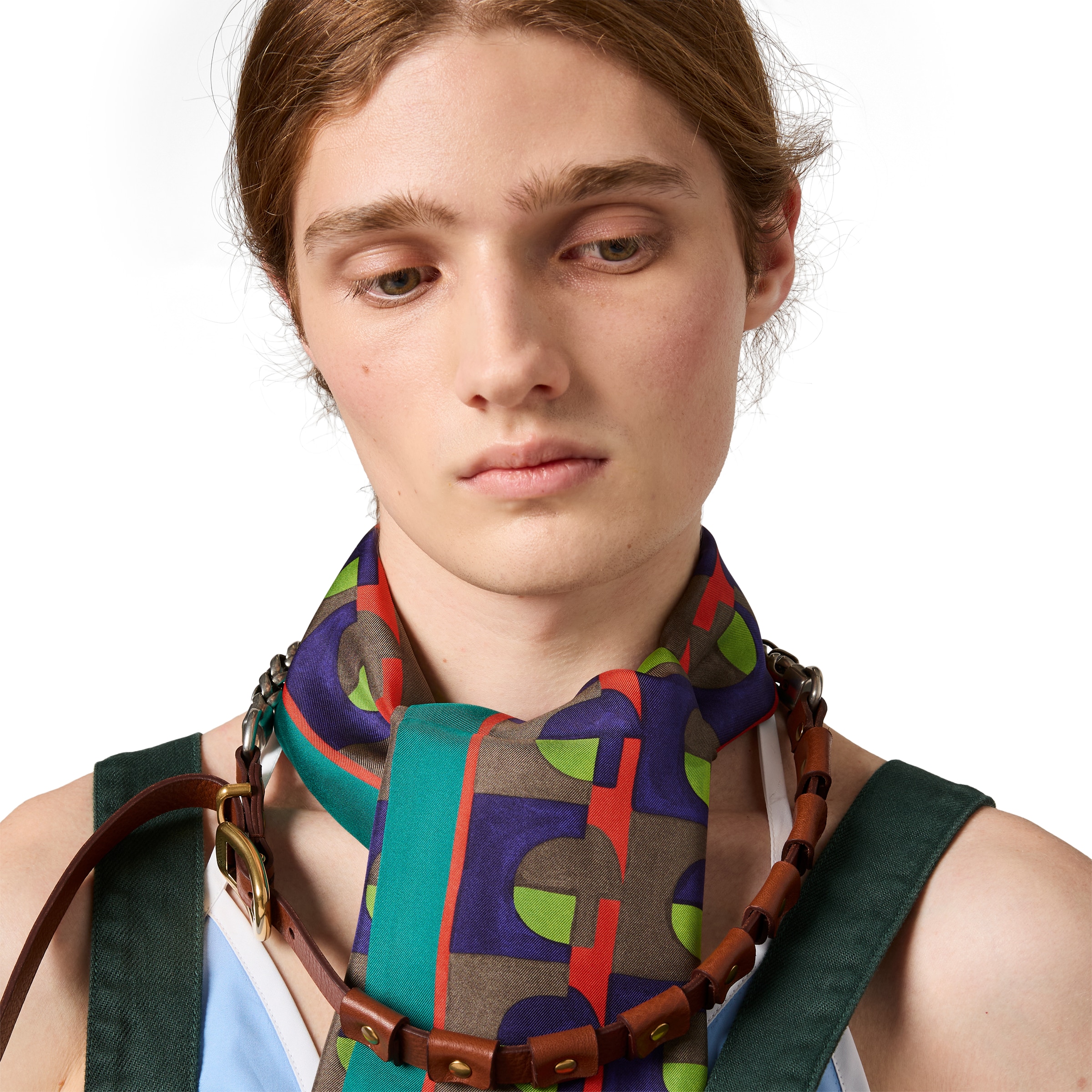 Miu Miu Printed Silk Scarf In Pattern