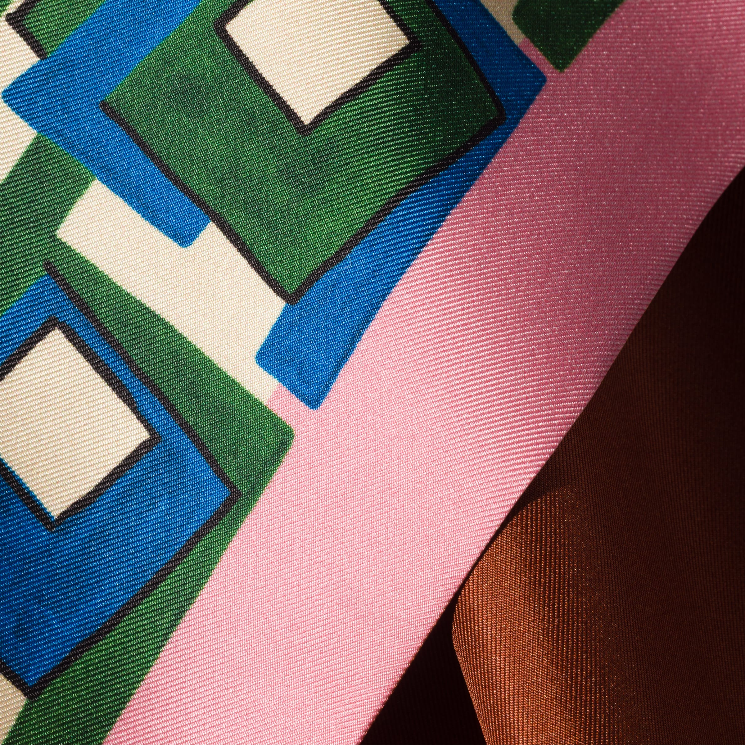 Miu Miu Printed Silk Scarf In Multi