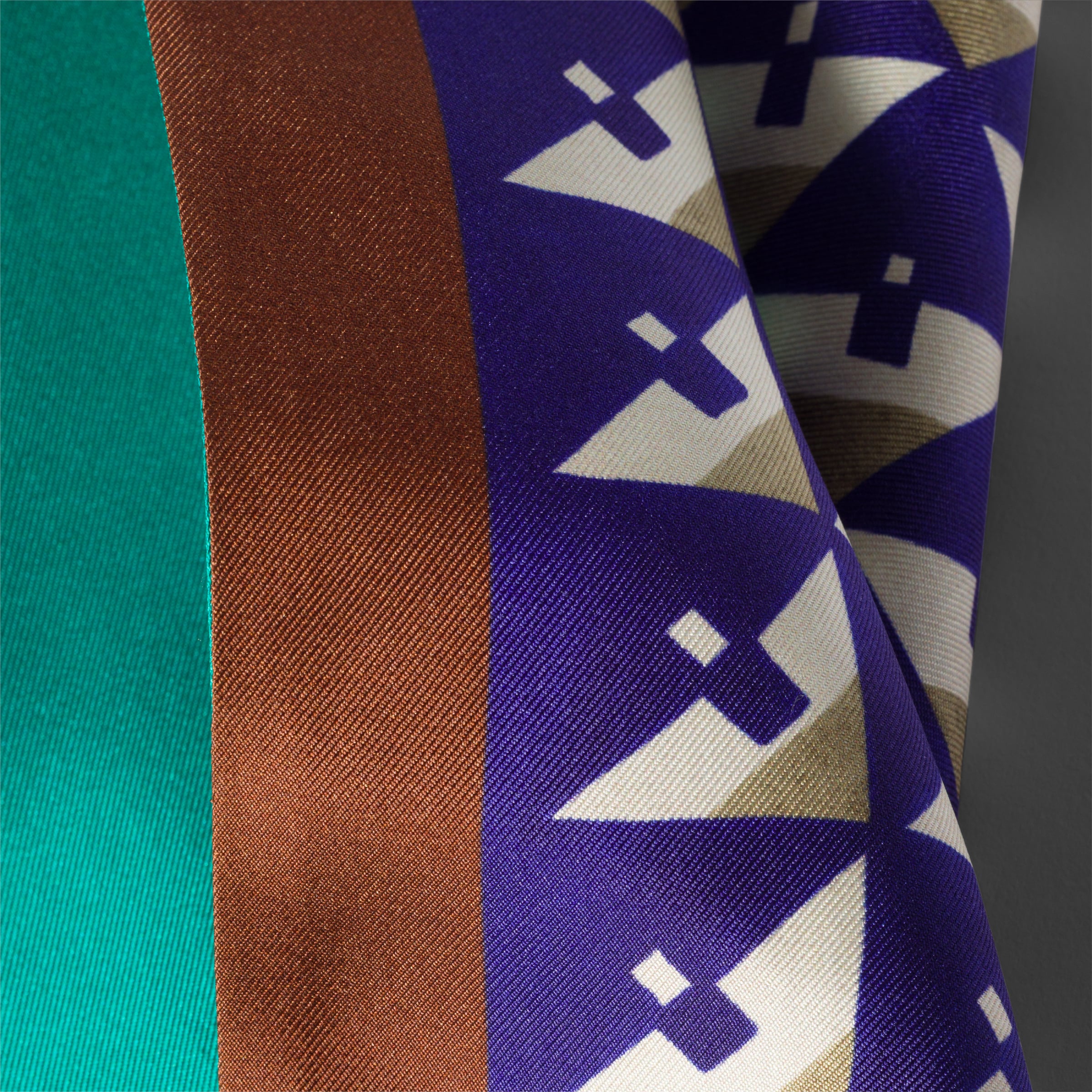 Miu Miu Printed Silk Scarf In Multi