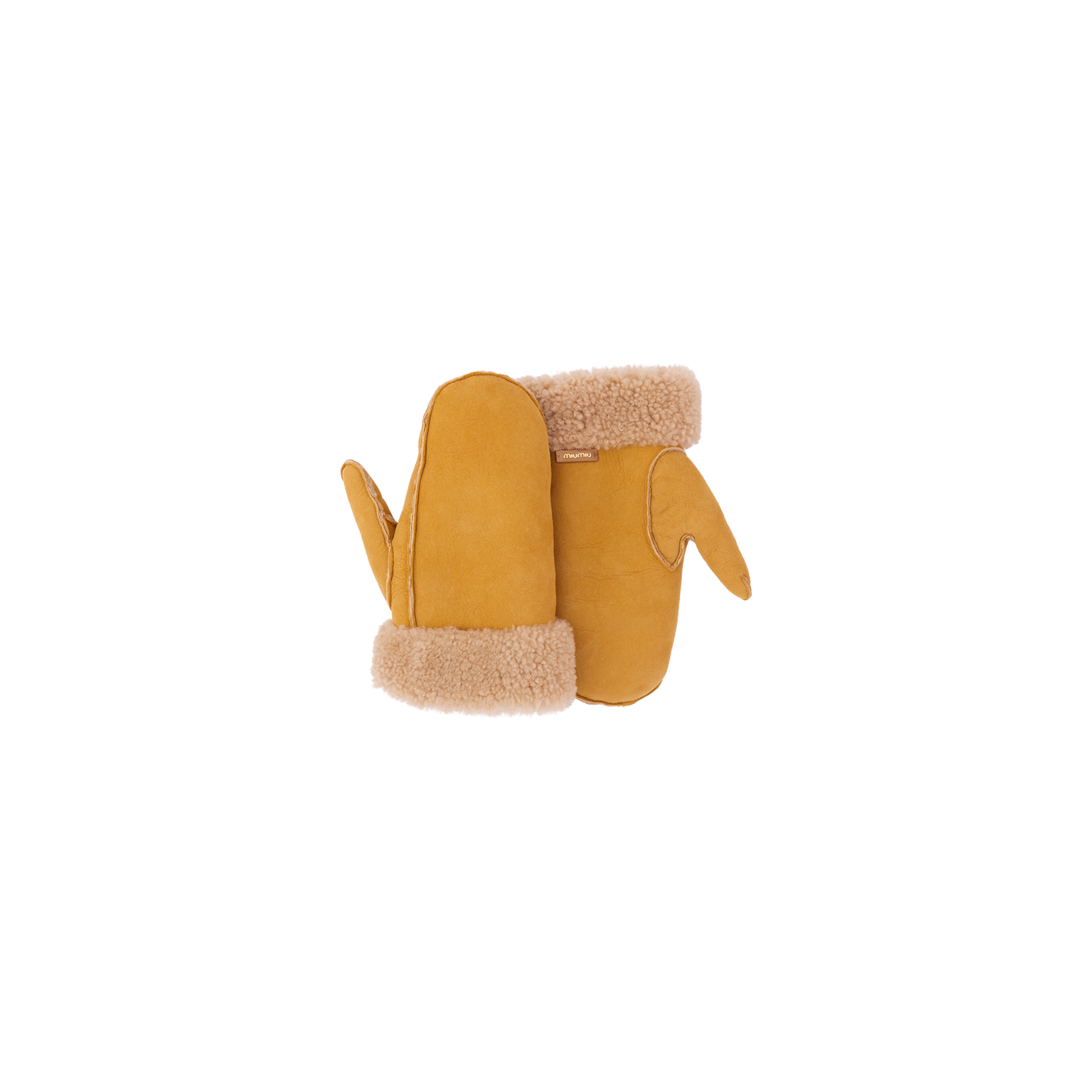 Suede Sheepskin Gloves Honey Camel Miu Miu Suede Sheepskin Gloves Honey Camel Miu Miu
