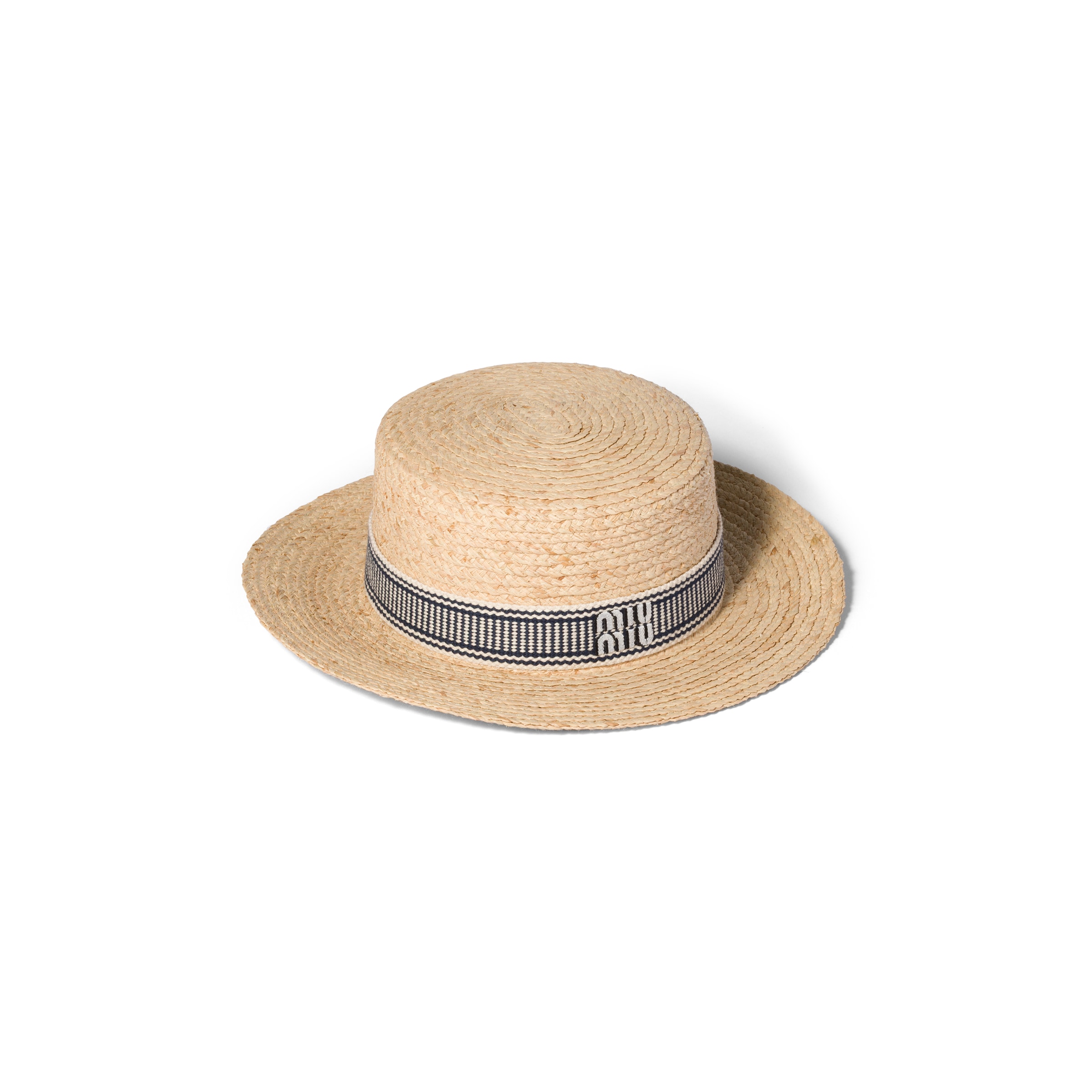 Miu Miu Sombrero De Rafia, Mujer, Natural/azul, Talla S