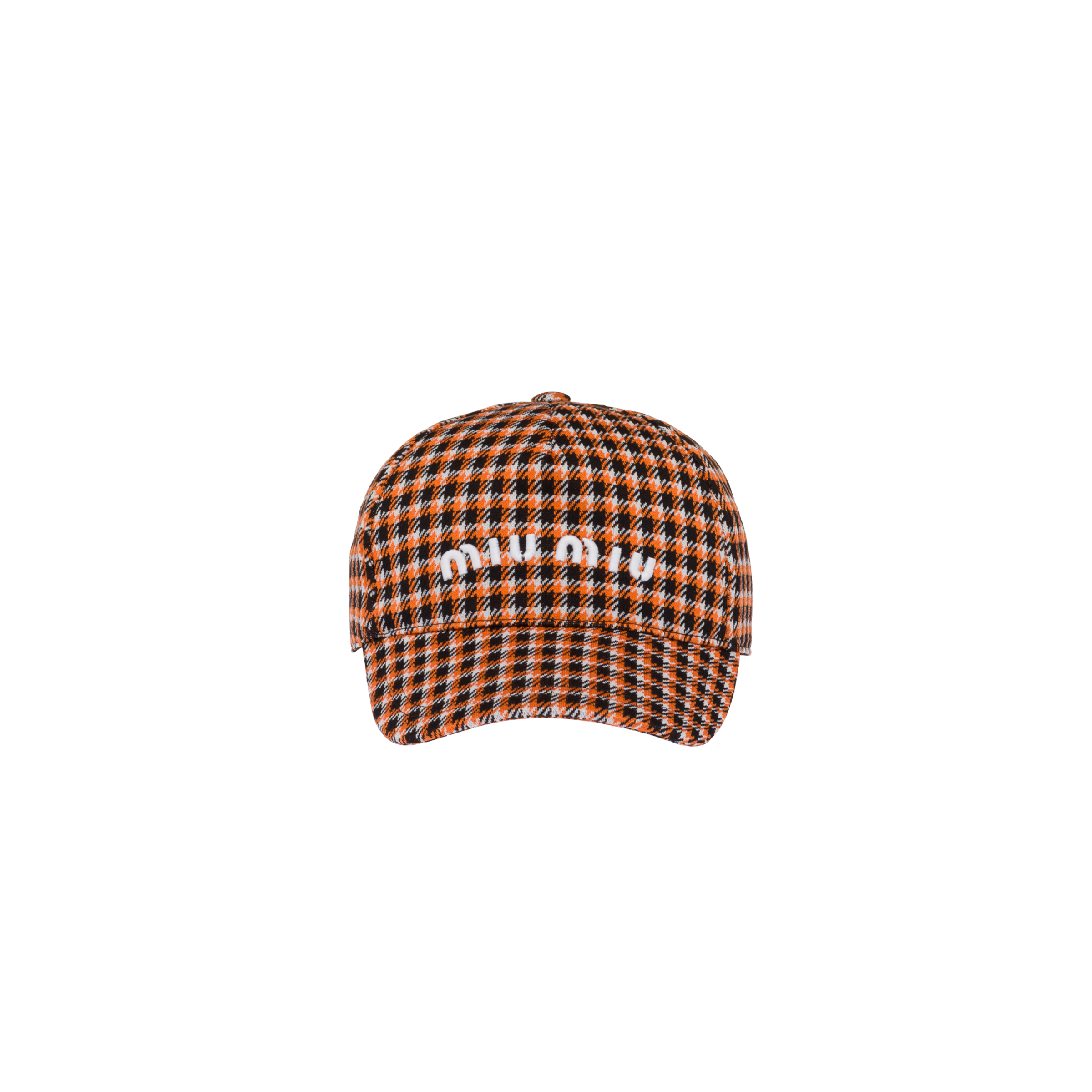ジャージー ベースボールキャップ オレンジ ホワイト Miu Miu
