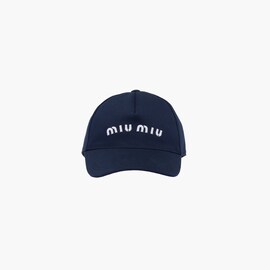 デニムベースボールキャップ ホワイト/ブラック | Miu Miu デニムベースボールキャップ ホワイト/ブラック | Miu Miu