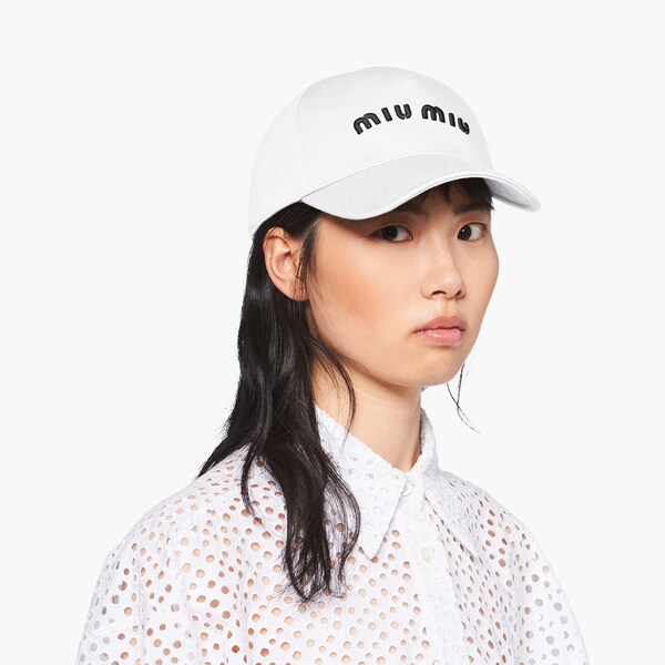 Drill baseball cap White/black | Miu Miu