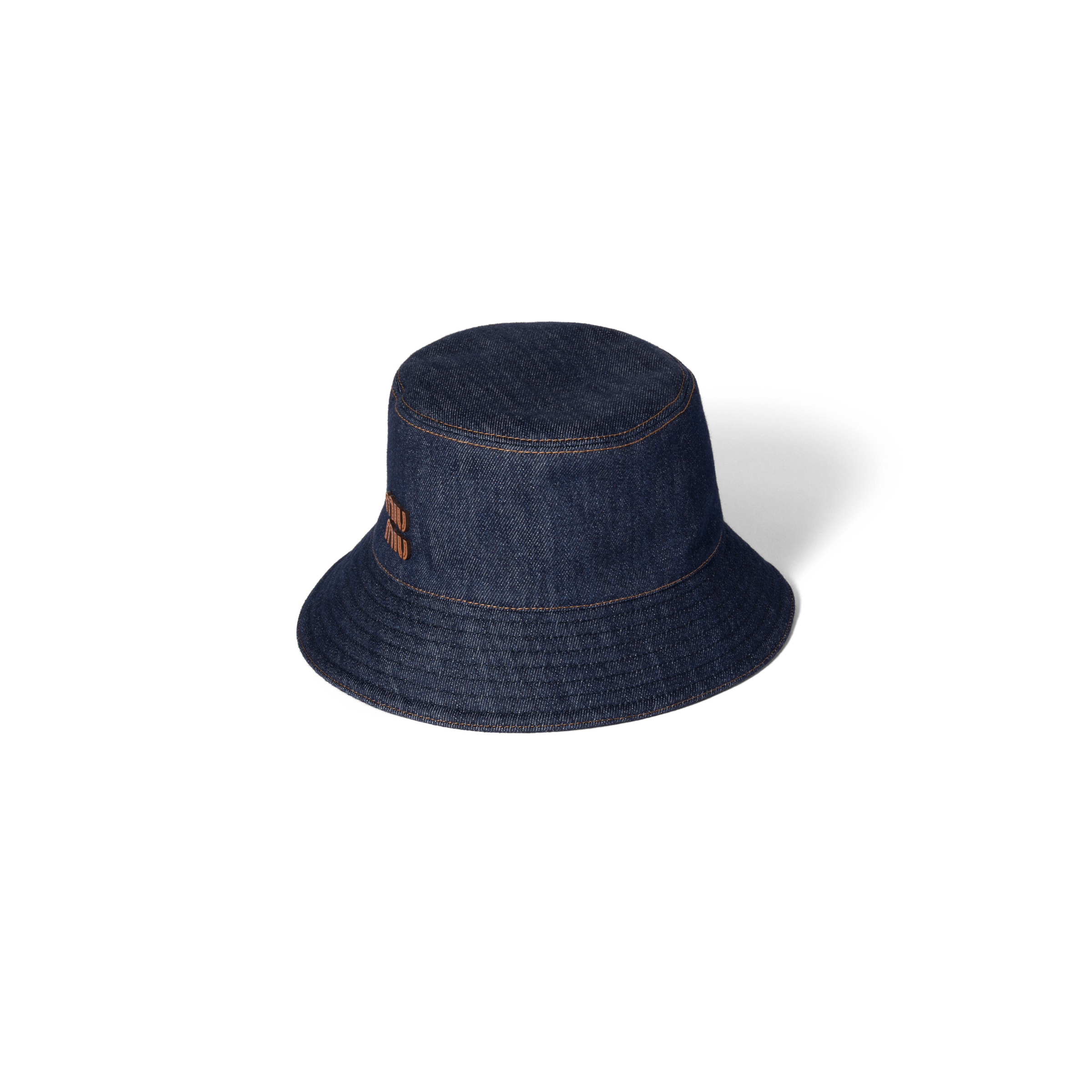 Black/white Drill Bucket Hat | Miu Miu