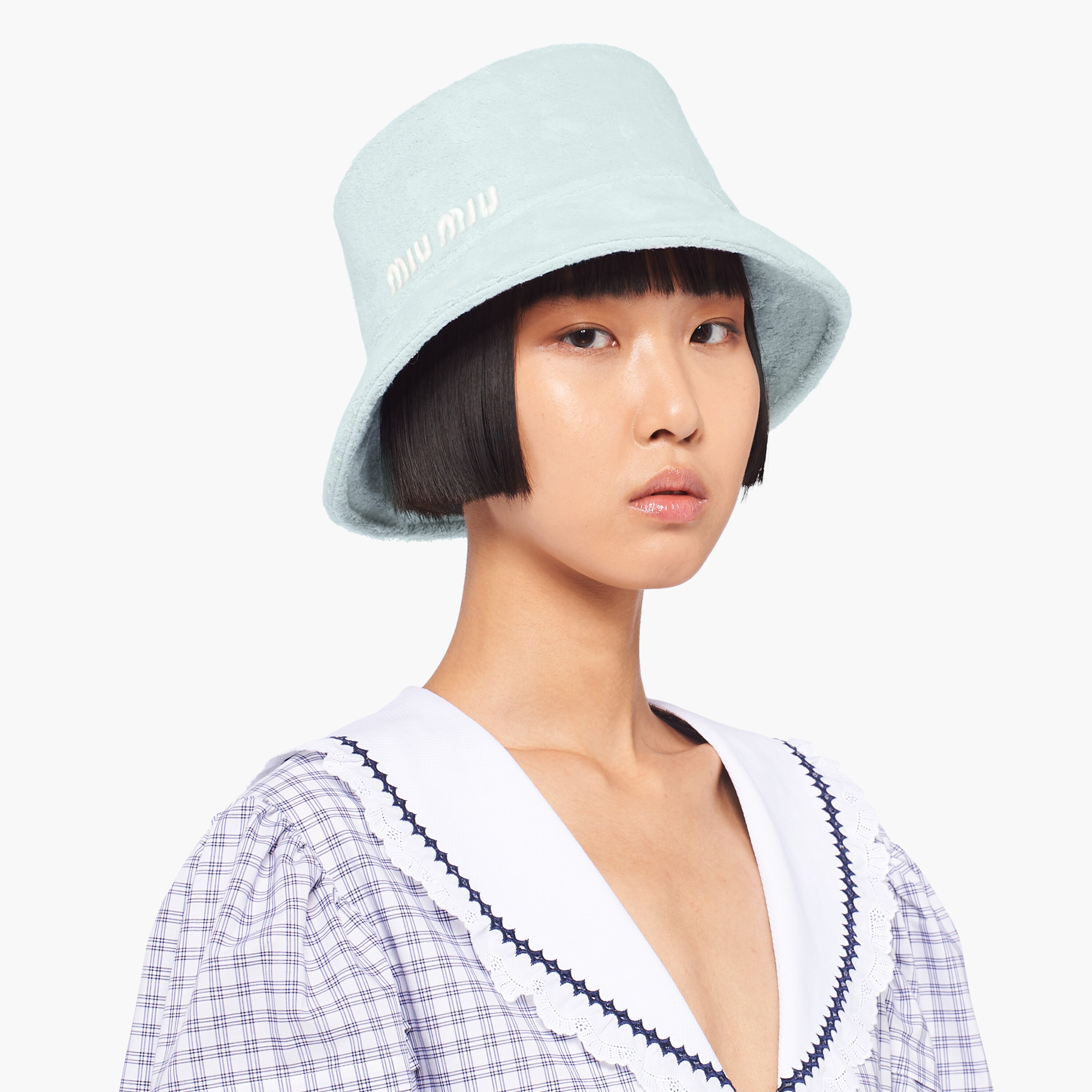 Terry cloth bucket hat Aqua Miu Miu