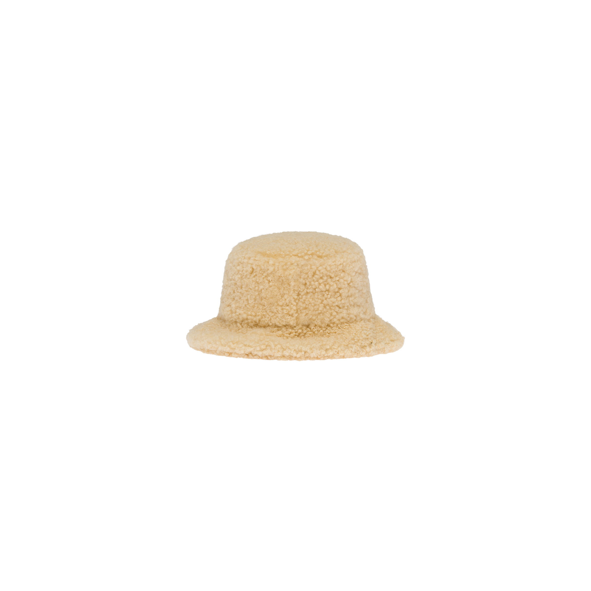 Shearling bucket hat top