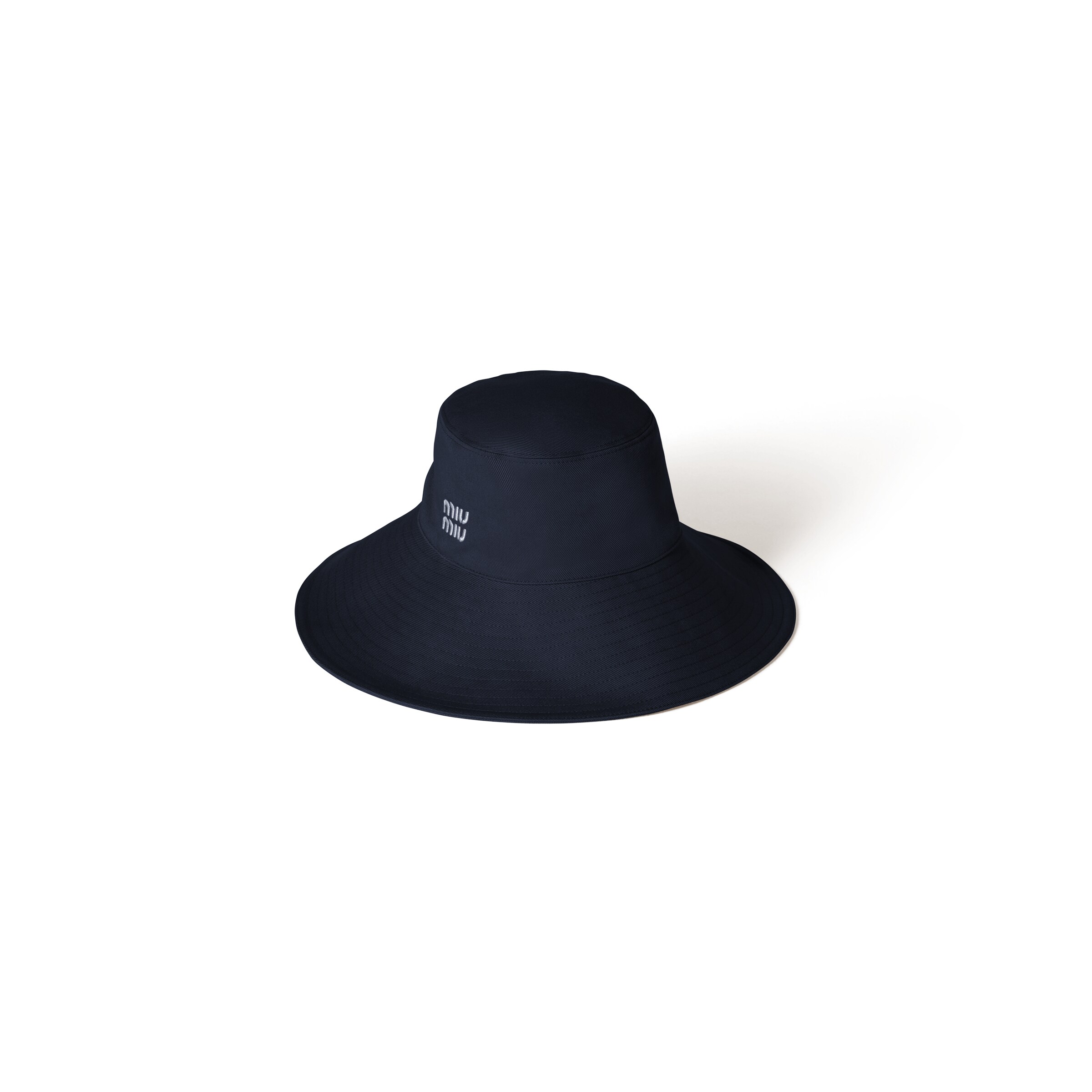 Miu Miu Chapeau En Denim, Femme, Bleu/rouge, Taille L