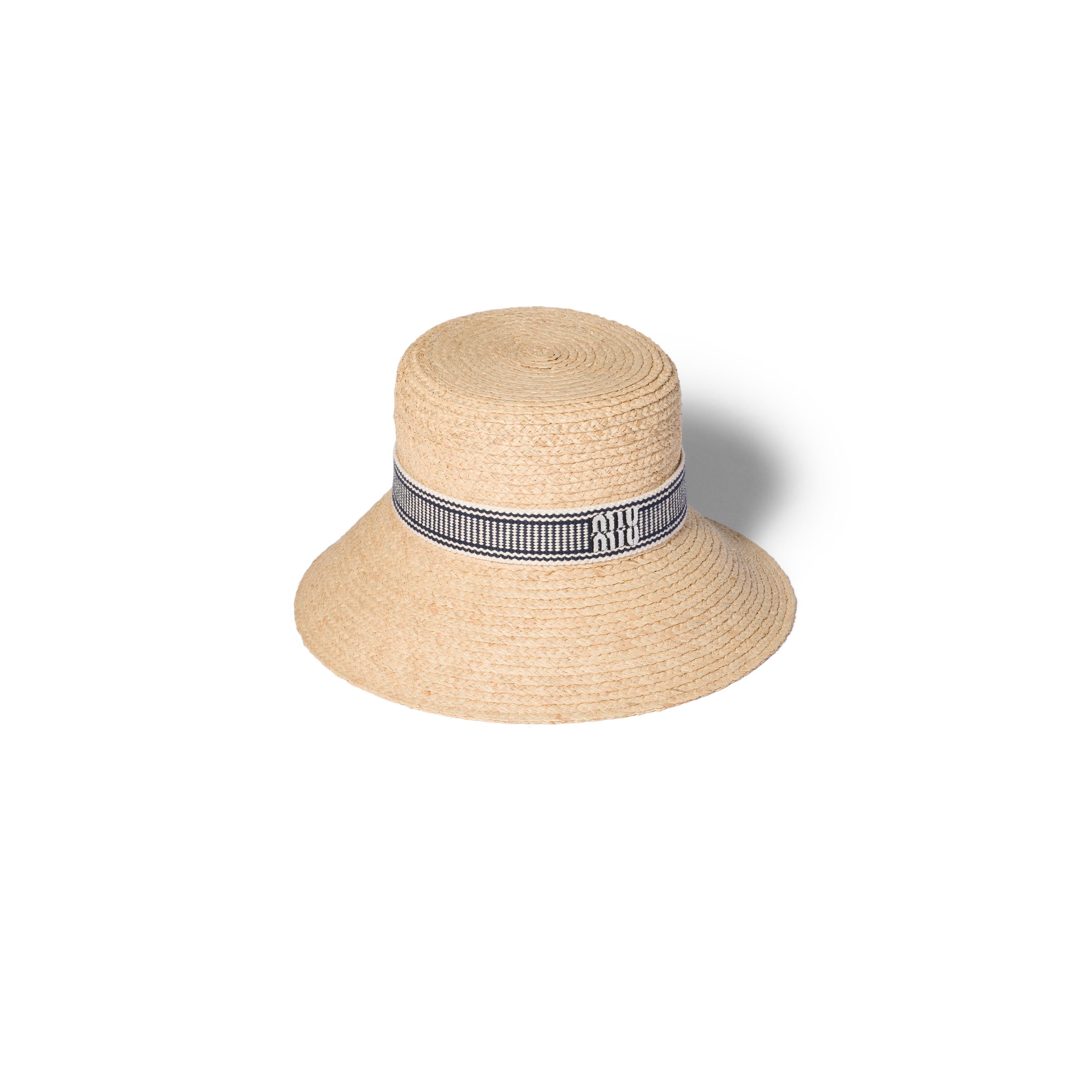 Miu Miu Raffia Hat, Woman, Natural/blue, Size L