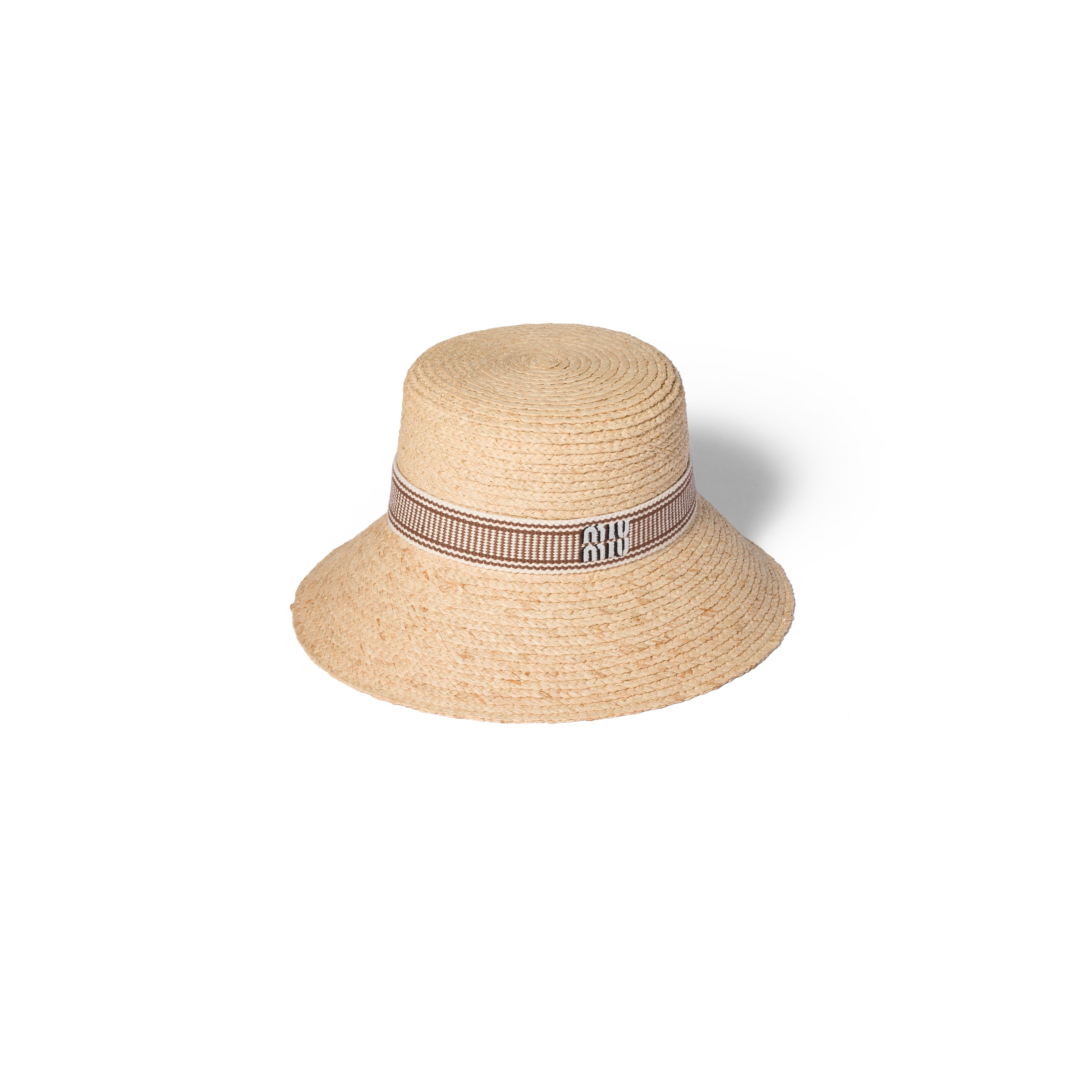 Miu Miu Raffia Hat, Woman, Beige/tobacco, Size S