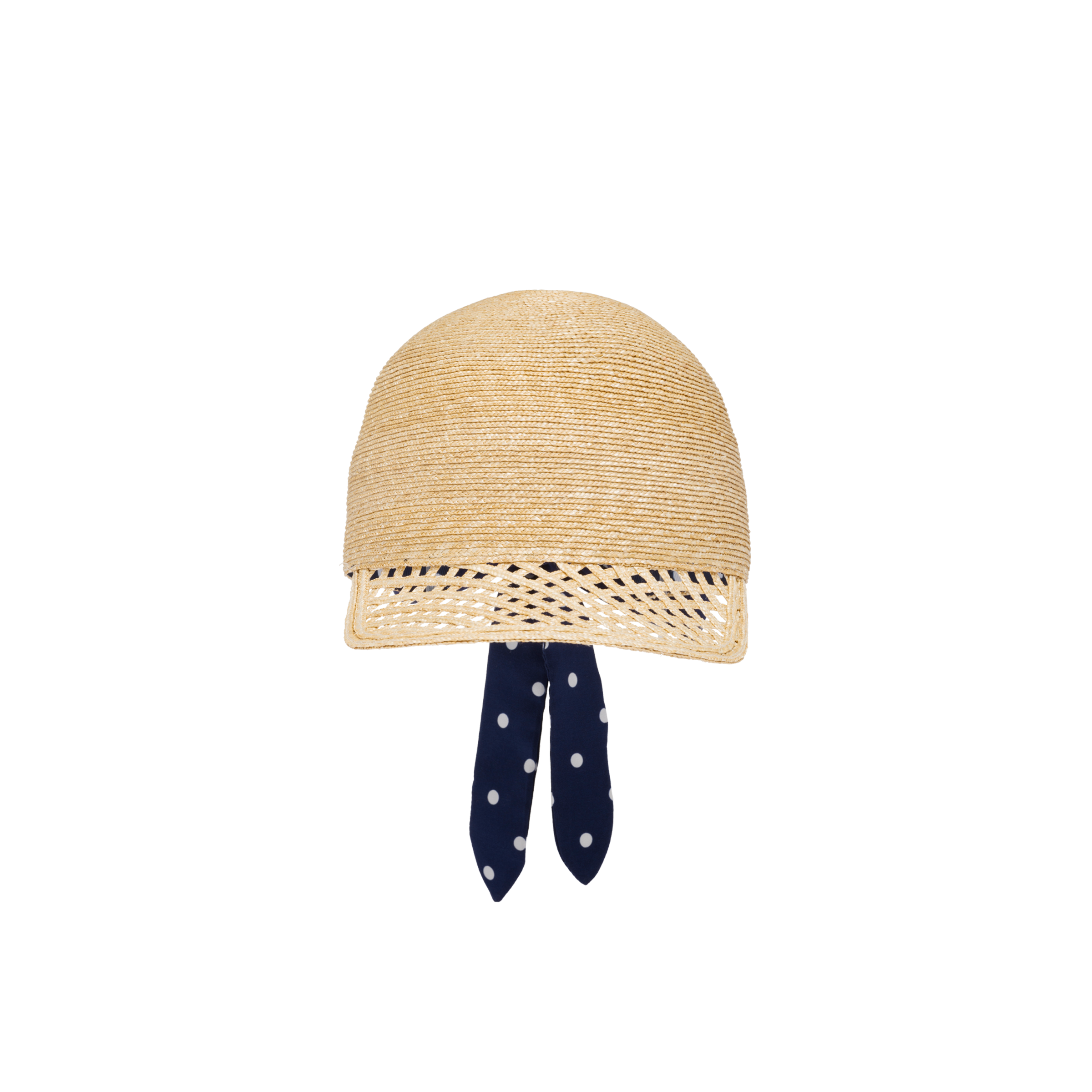 Cappello in paglia Beige/blu | Miu Miu