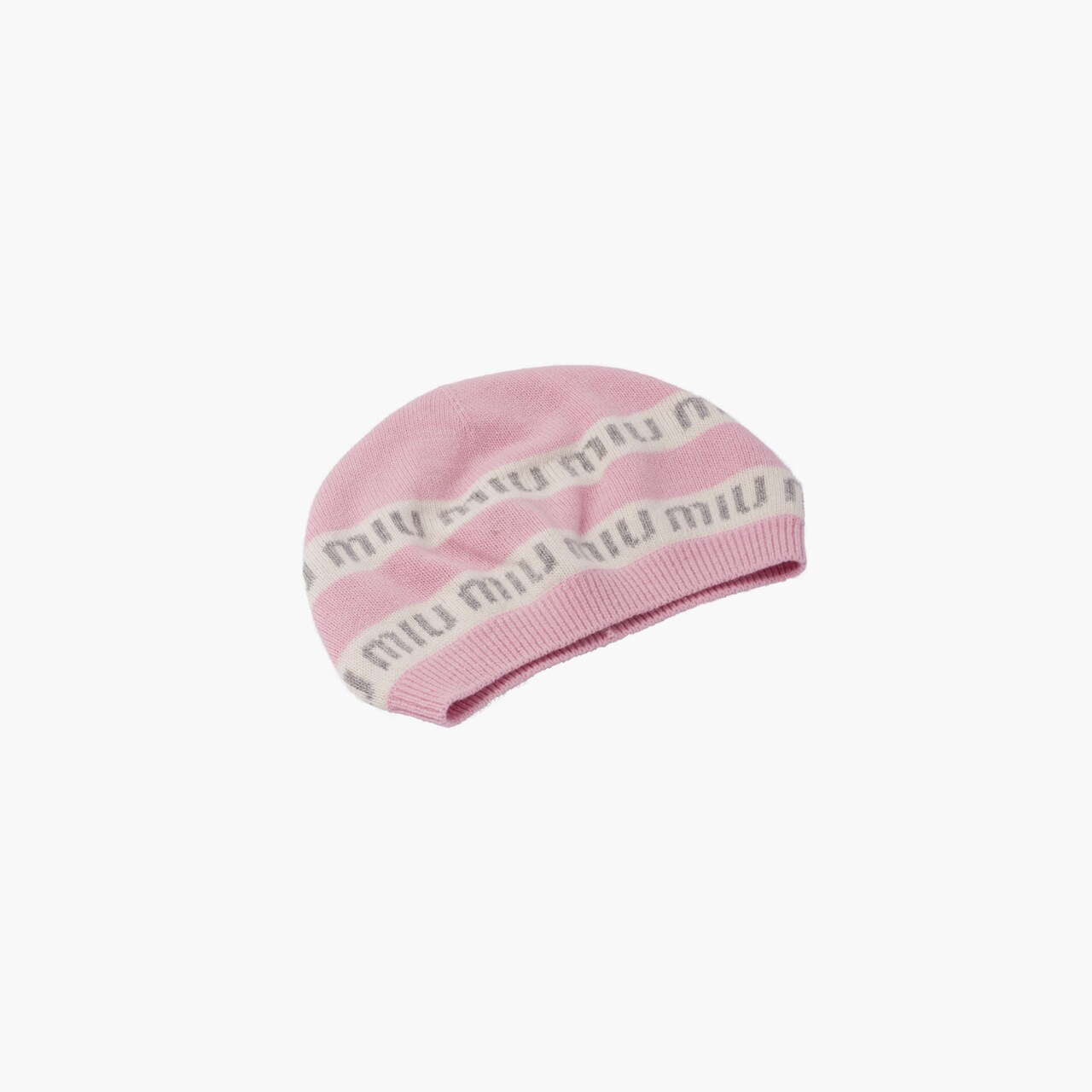 Knit slouchy beanie Pink | Miu Miu