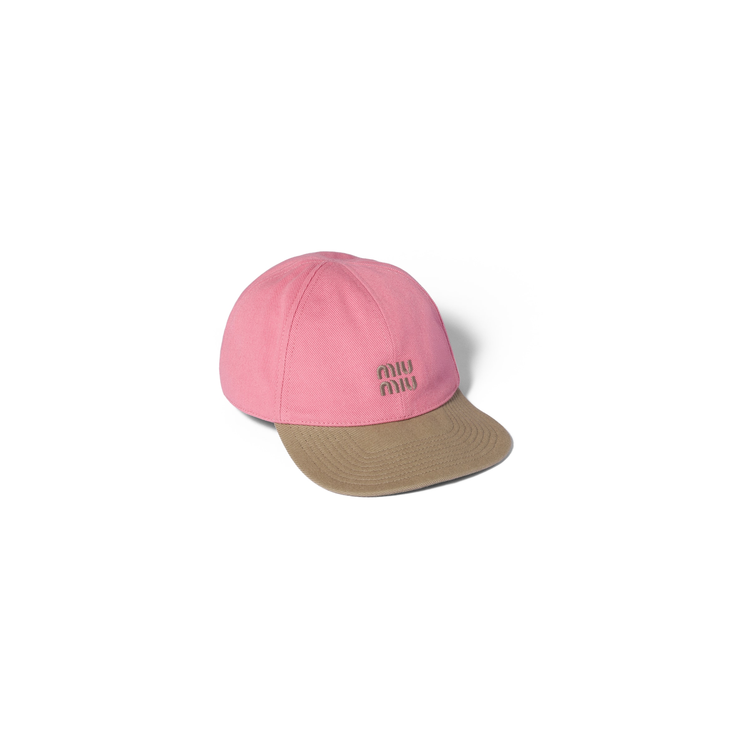 Miu Miu Drill Baseball Cap, Woman, Begonia Pink/cord, Size L