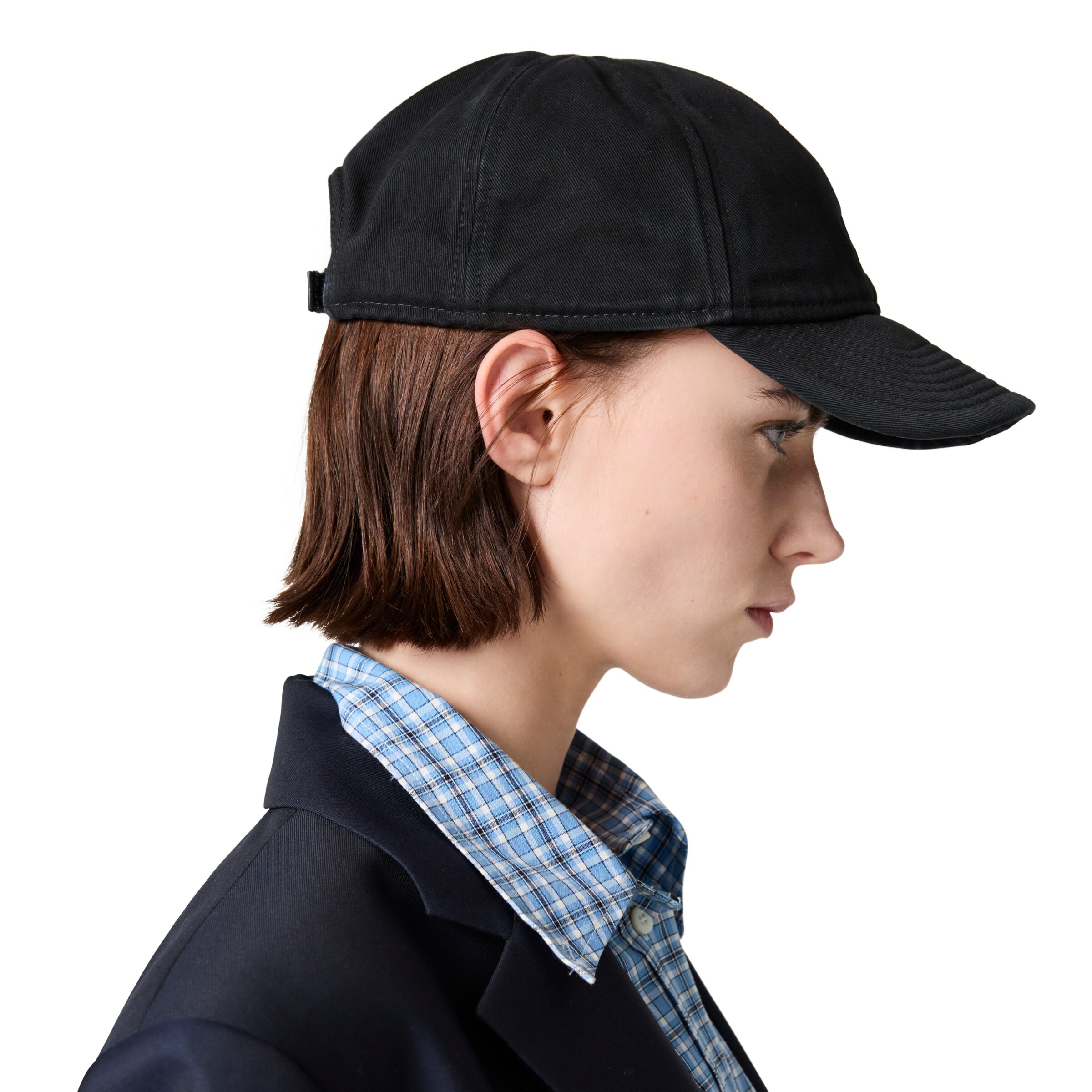 Miu Miu Drill Baseball Cap In Black