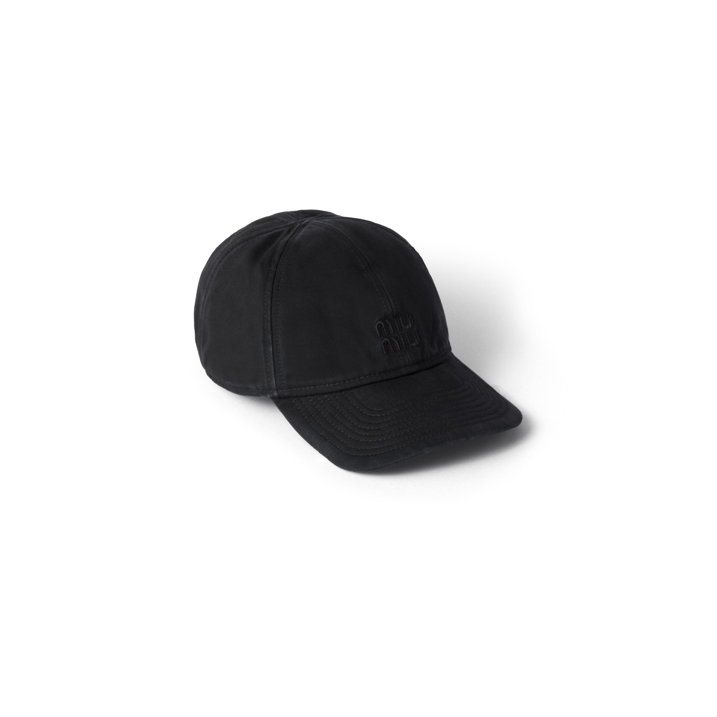 Miu Miu Casquette De Base-ball En Drill, Femme, Noir, Taille S