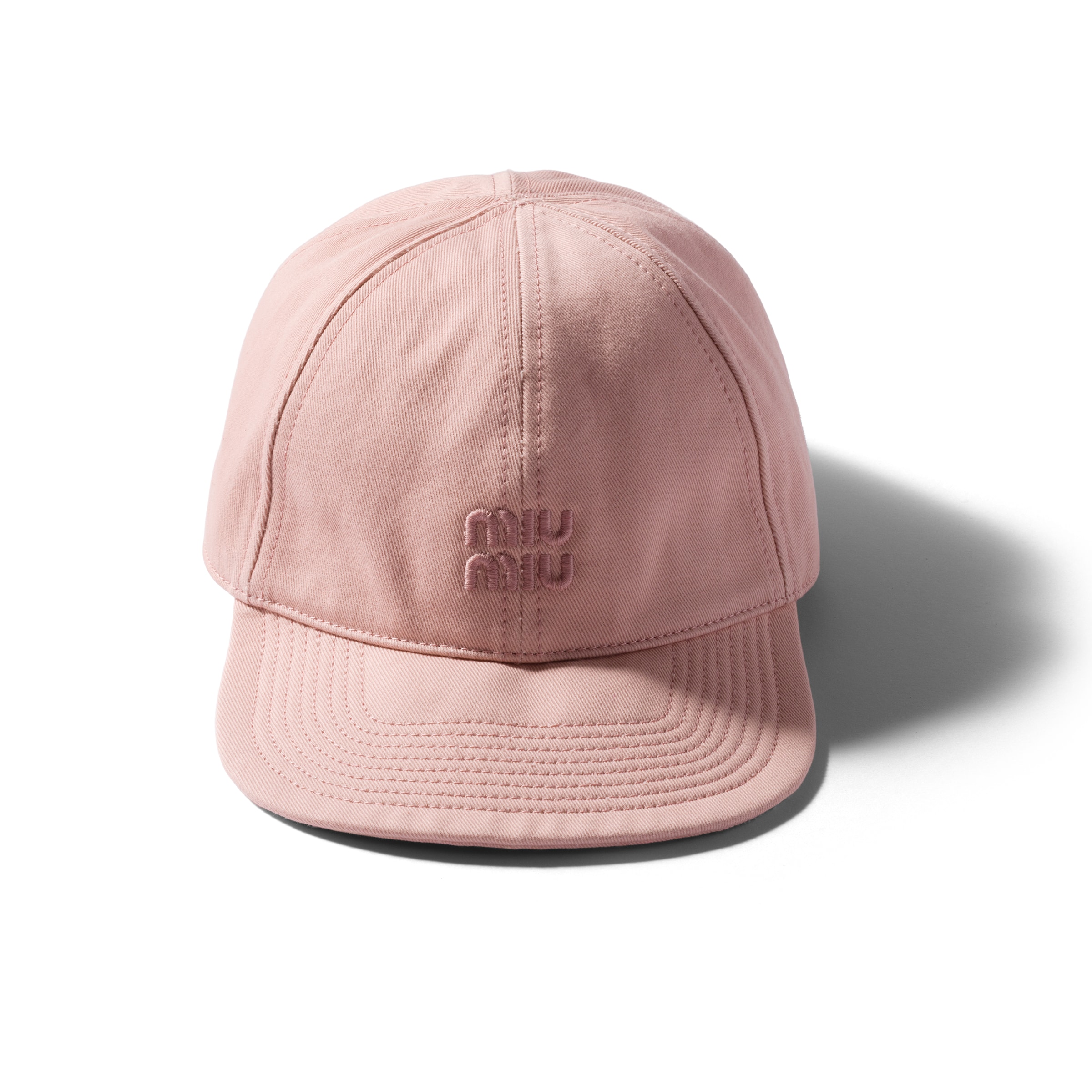 Miu Miu Solid Color Baseball Cap In Pink