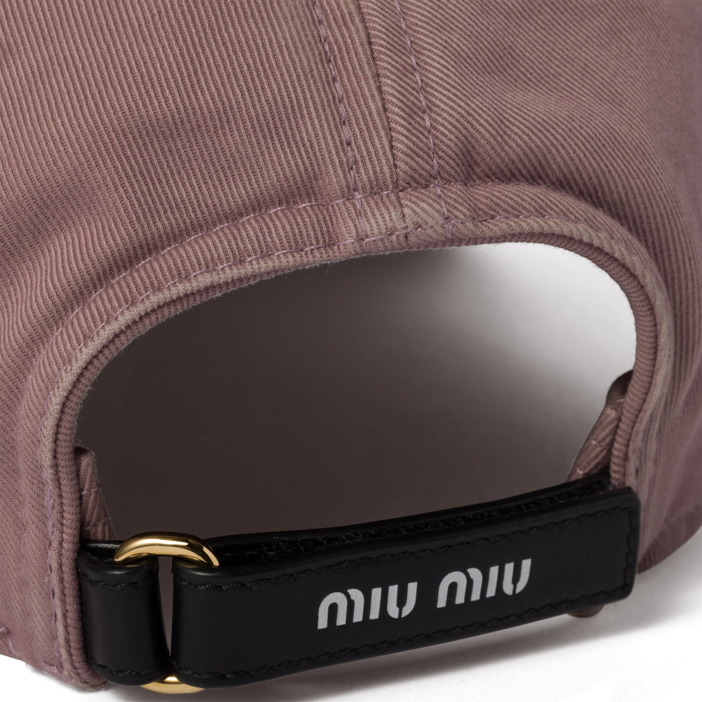 Miu Miu Drill Baseball Cap In Raspberry