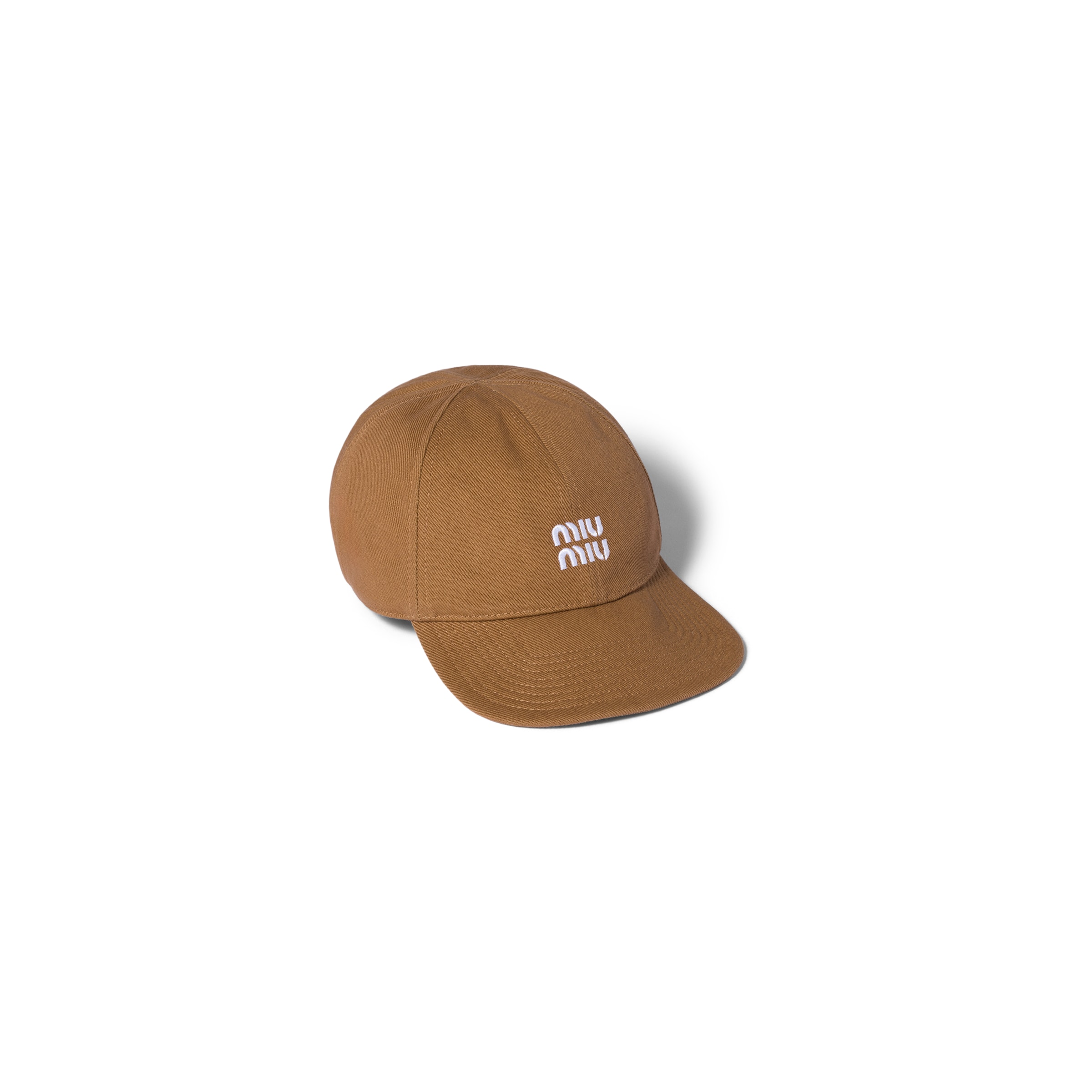 Miu Miu Drill Baseball Cap In Brown