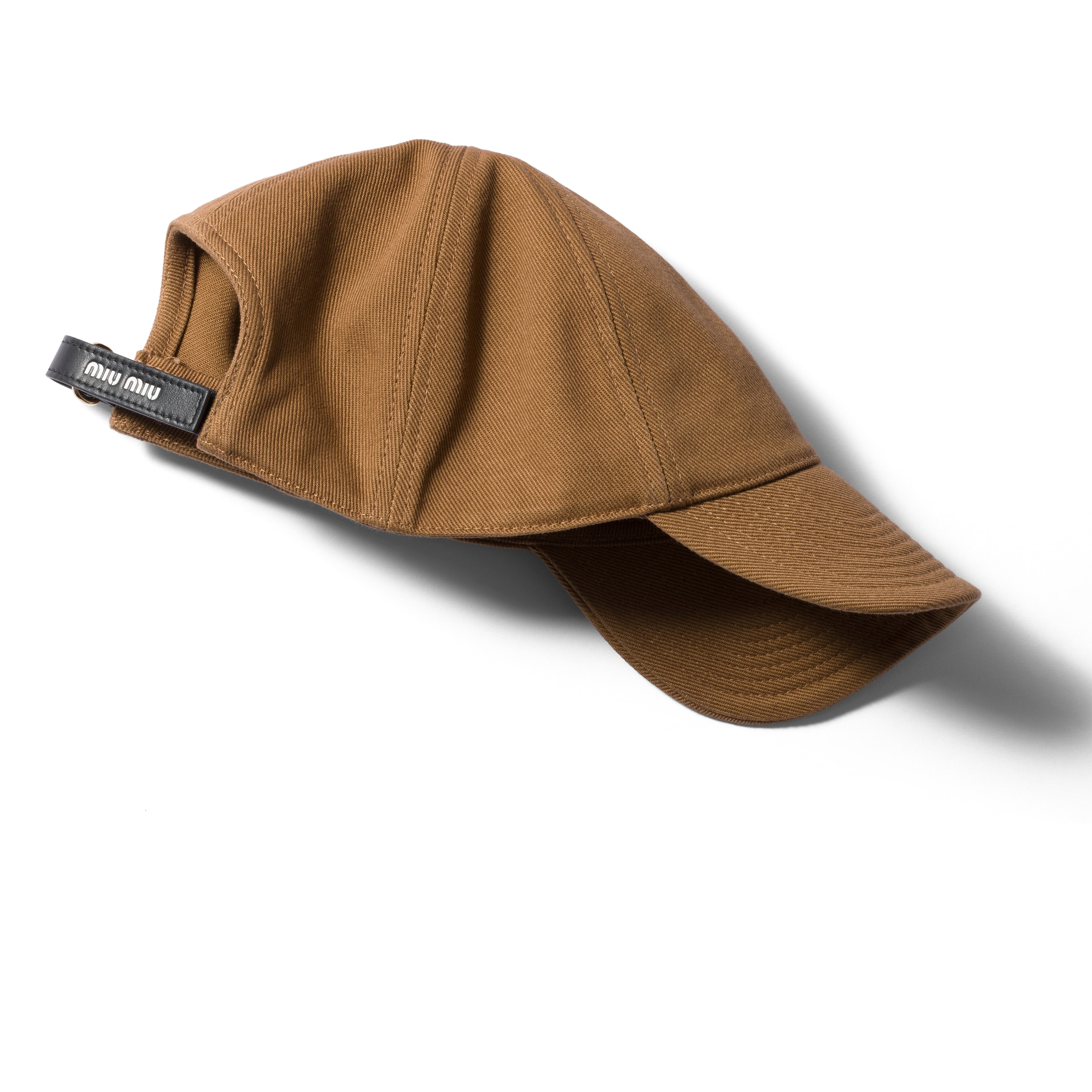 Miu Miu Drill Baseball Cap In Brown