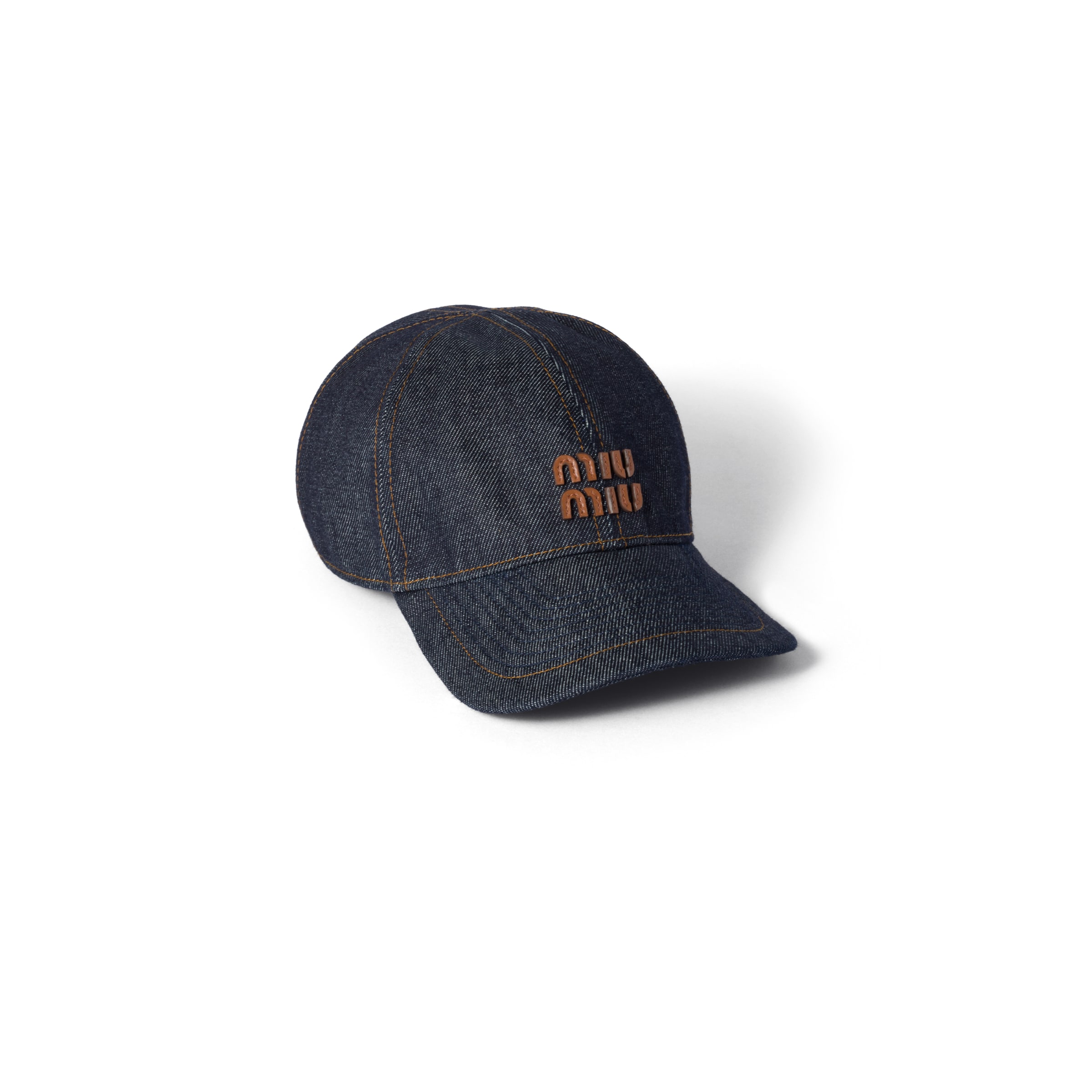 Miu Miu Bowler Cap In Blue/brandy