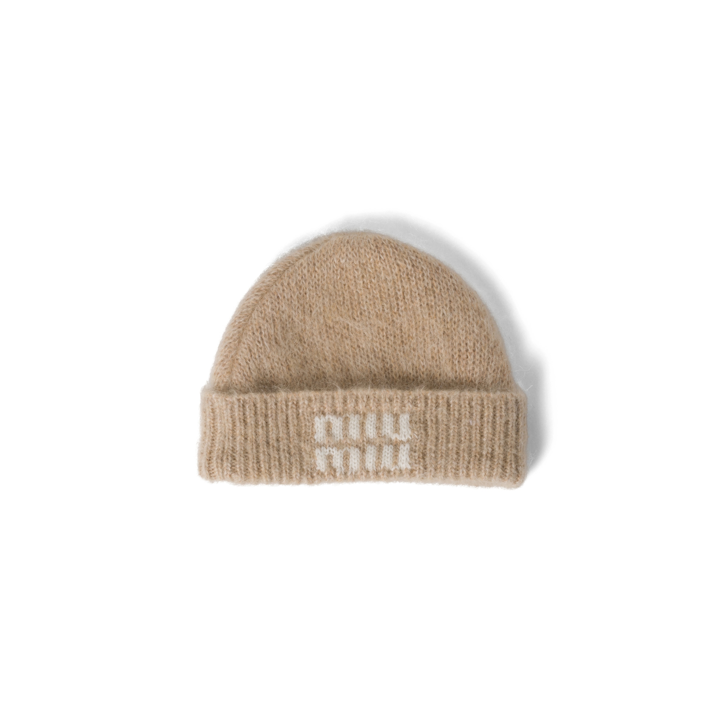 Miu Miu Mohair Beanie In Brown