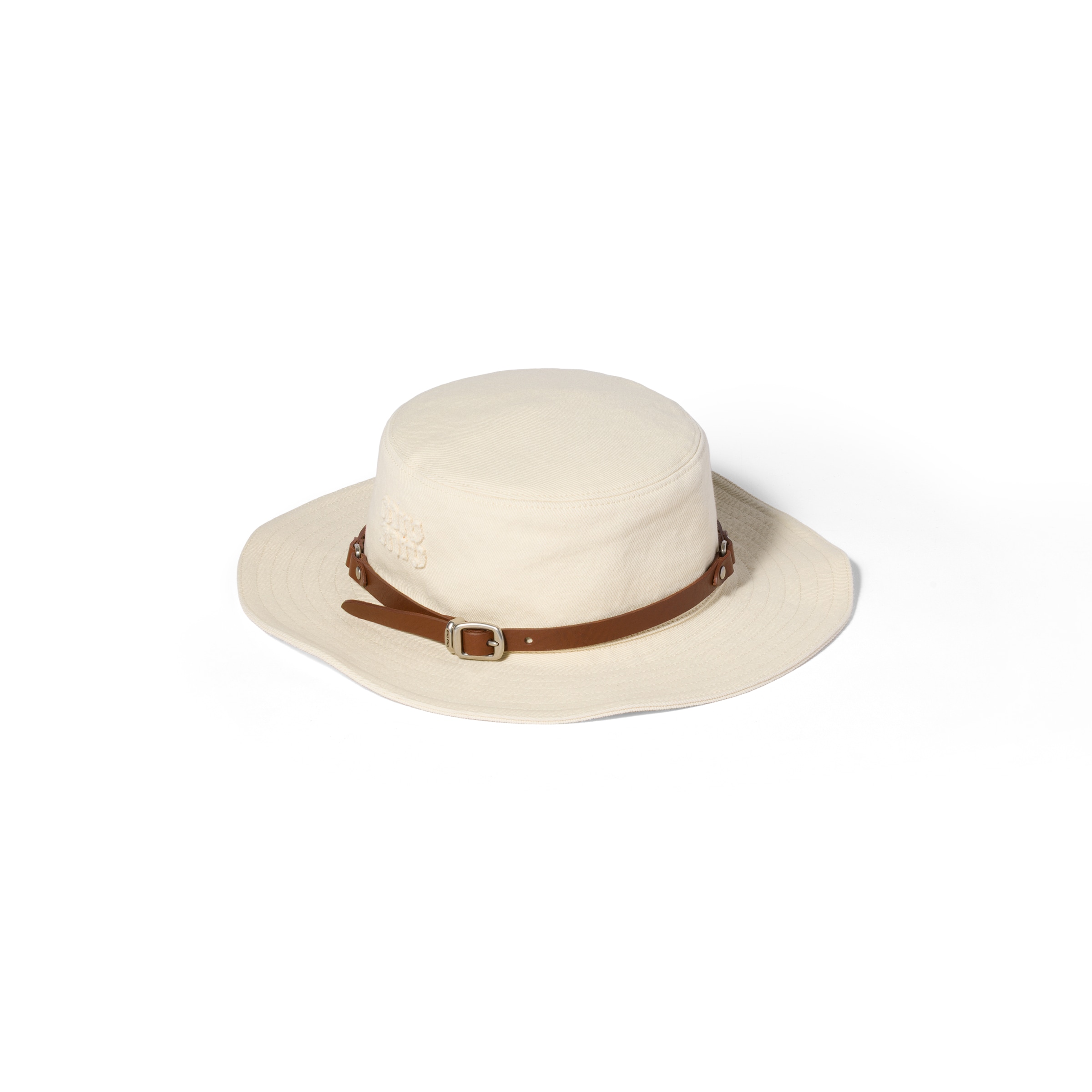 Miu Miu Drill Hat, Woman, Ecru, Size L