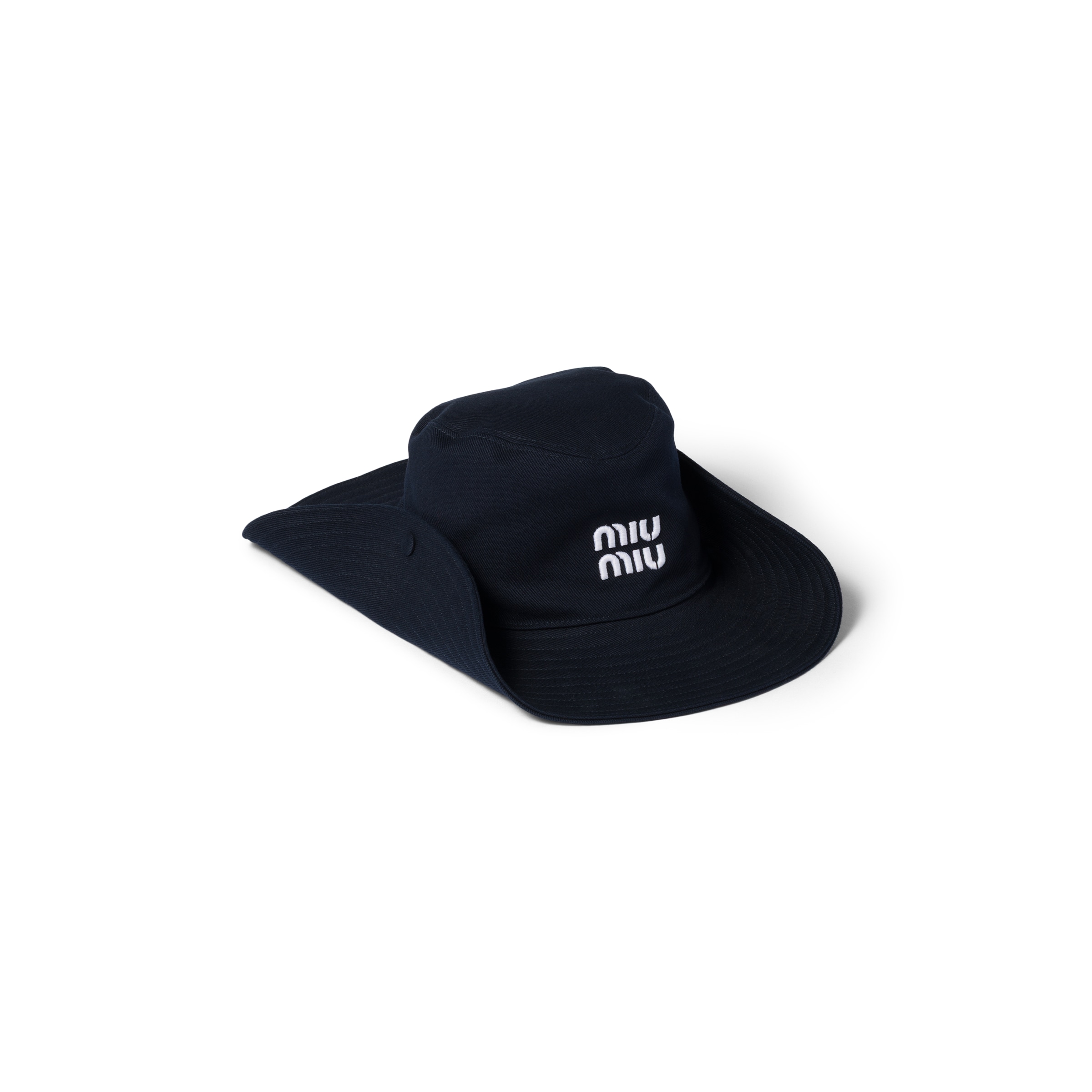 Miu Miu Drill Hat In Black